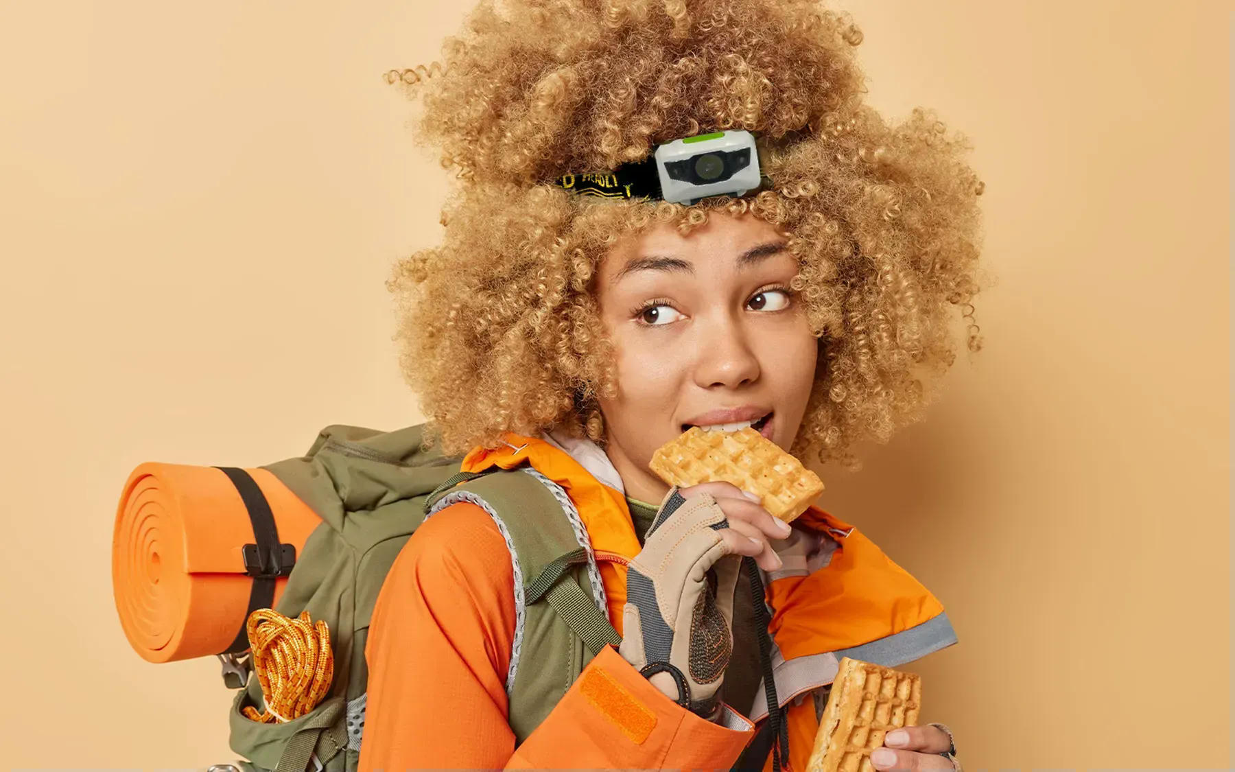 Фонарь налобный Good Bike 3 LED светодиодный на батарейках (92307-IS) фото 6