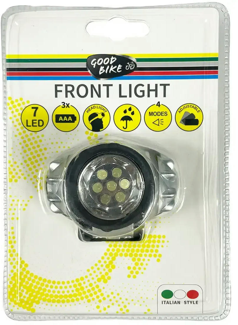 Фонарь налобный Good Bike 7 LED светодиодный (92303-IS) фото 7