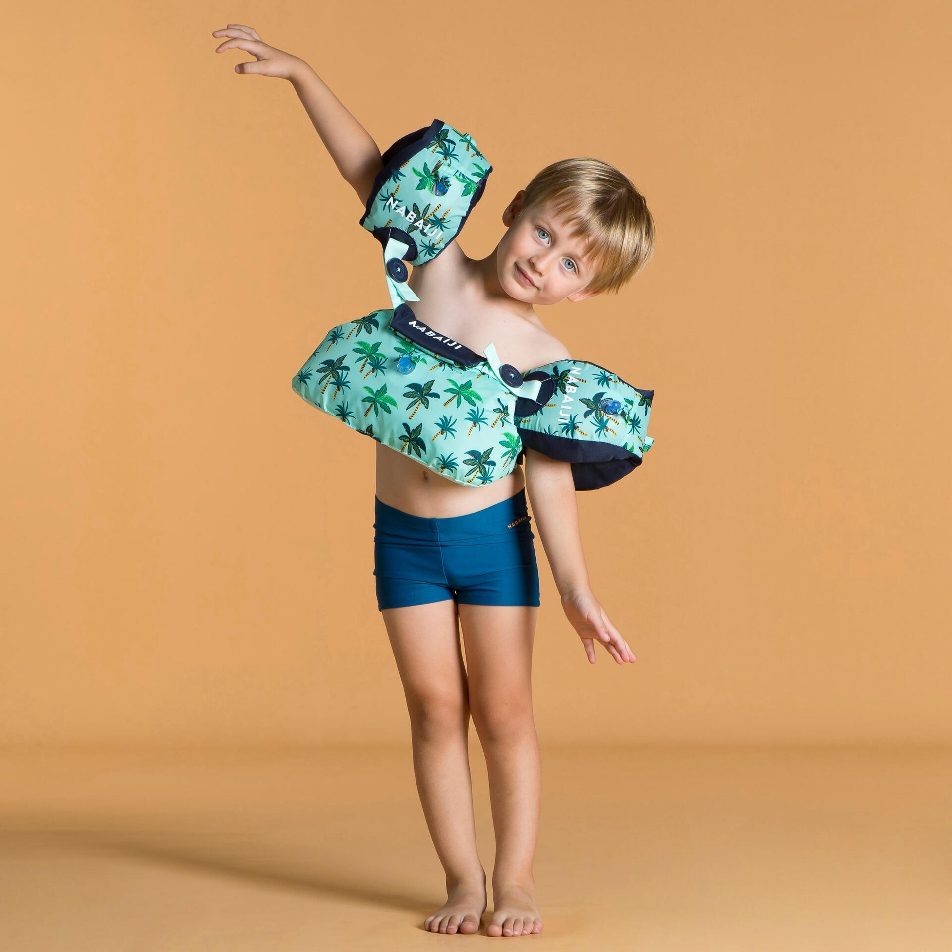 Плавки-боксери для хлопчиків для плавання Nabaiji 8575097 1 рік (73-75 см) синіфото4