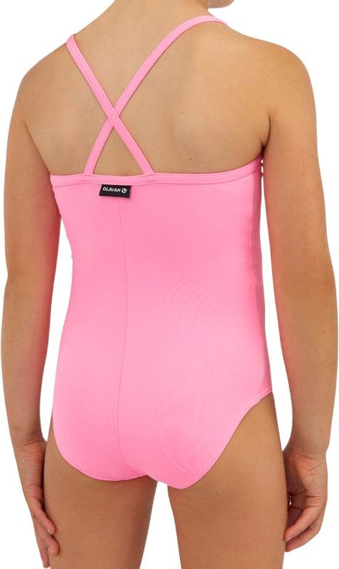 Суцільний купальник для дівчаток для серфінгу Olaian Hanalei 100 8595228 5-6 р (113-122 см) рожевийфото