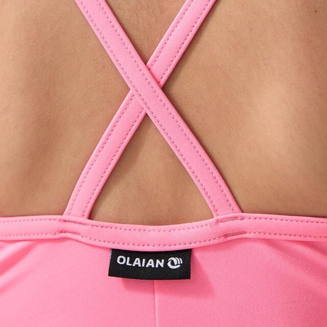 Суцільний купальник для дівчаток для серфінгу Olaian Hanalei 100 8595228 5-6 р (113-122 см) рожевийфото