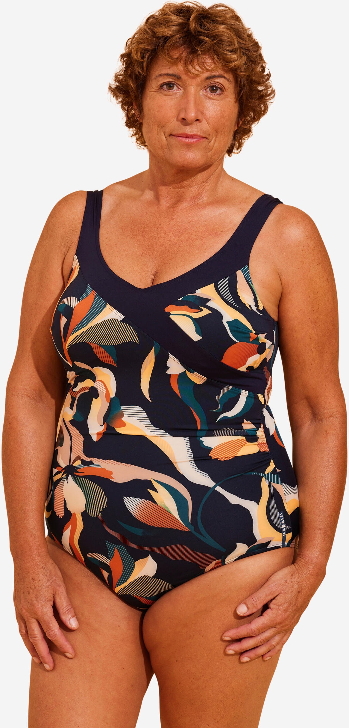 Цельный купальник для аквагимнастики Nabaiji Karli FLO 8615322 42 принт фото 2