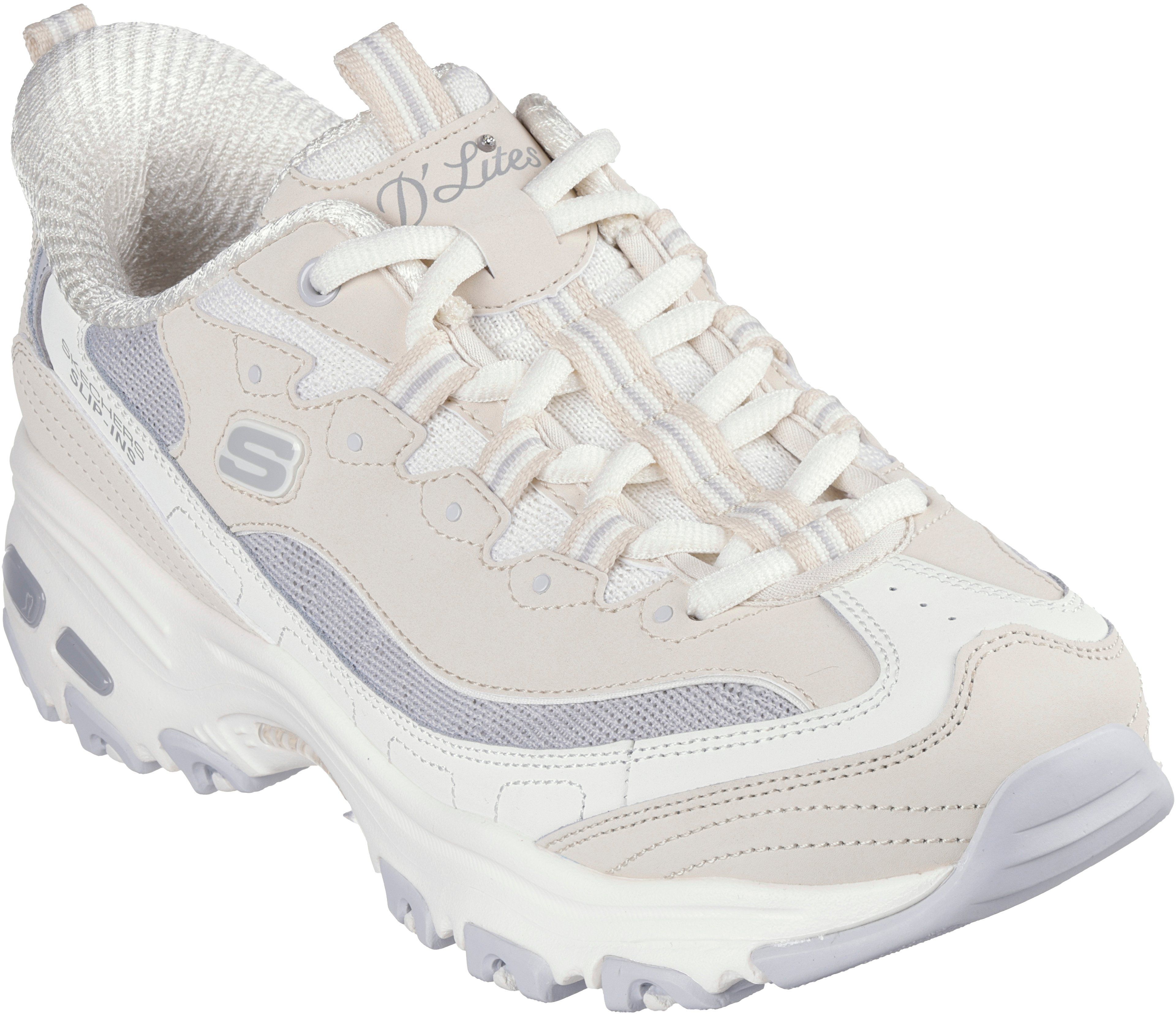 Кроссовки женские Skechers D'lites 150537 NTGY 39 (9 US) бежевые фото 
