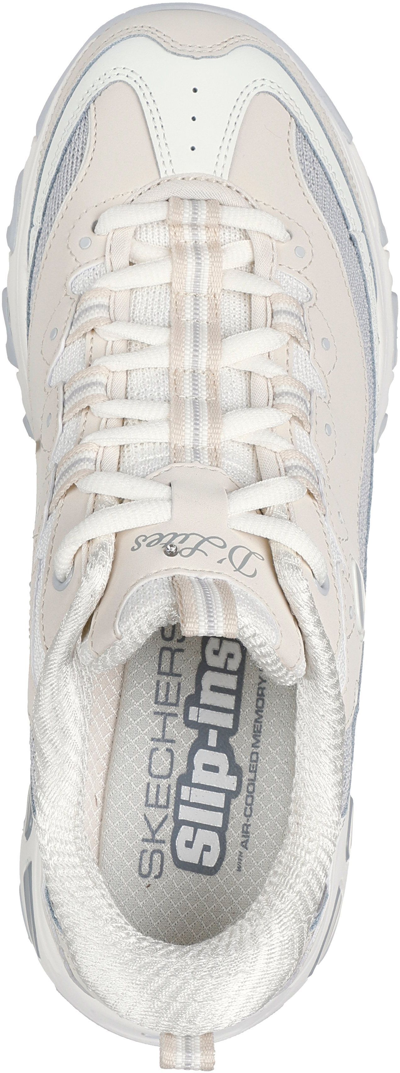 Кроссовки женские Skechers D'lites 150537 NTGY 39 (9 US) бежевые фото 