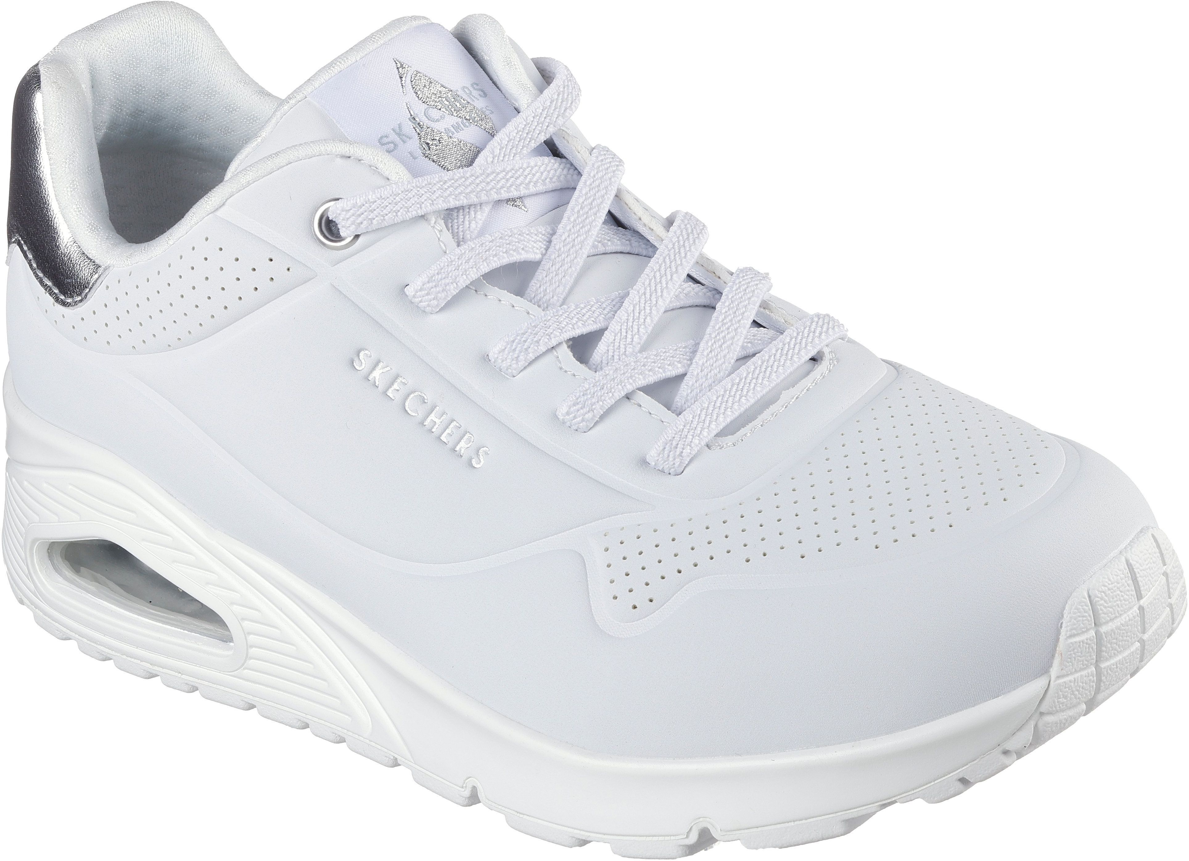 Кроссовки женские Skechers Uno - Shimmer Away 155196 WSL 40 (10 US) белые фото 3