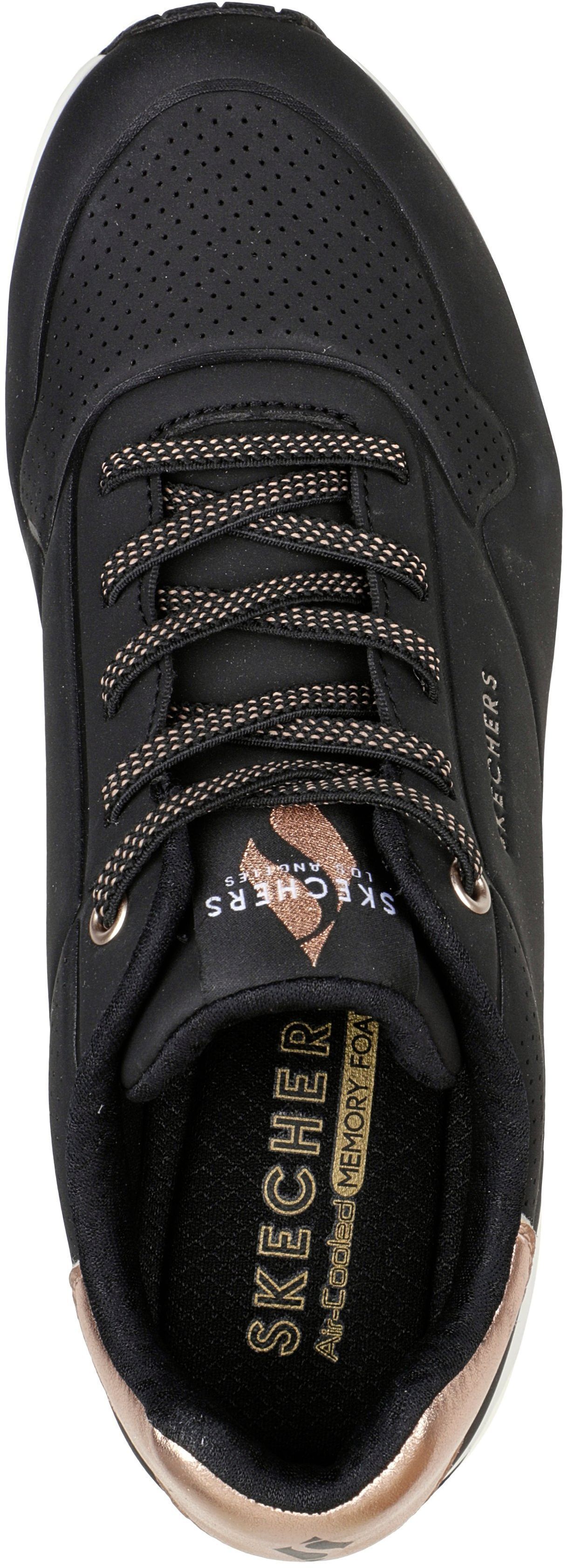Кроссовки женские Skechers Uno - Shimmer Away 155196 BLK 36.5 (6.5 US) черные фото 