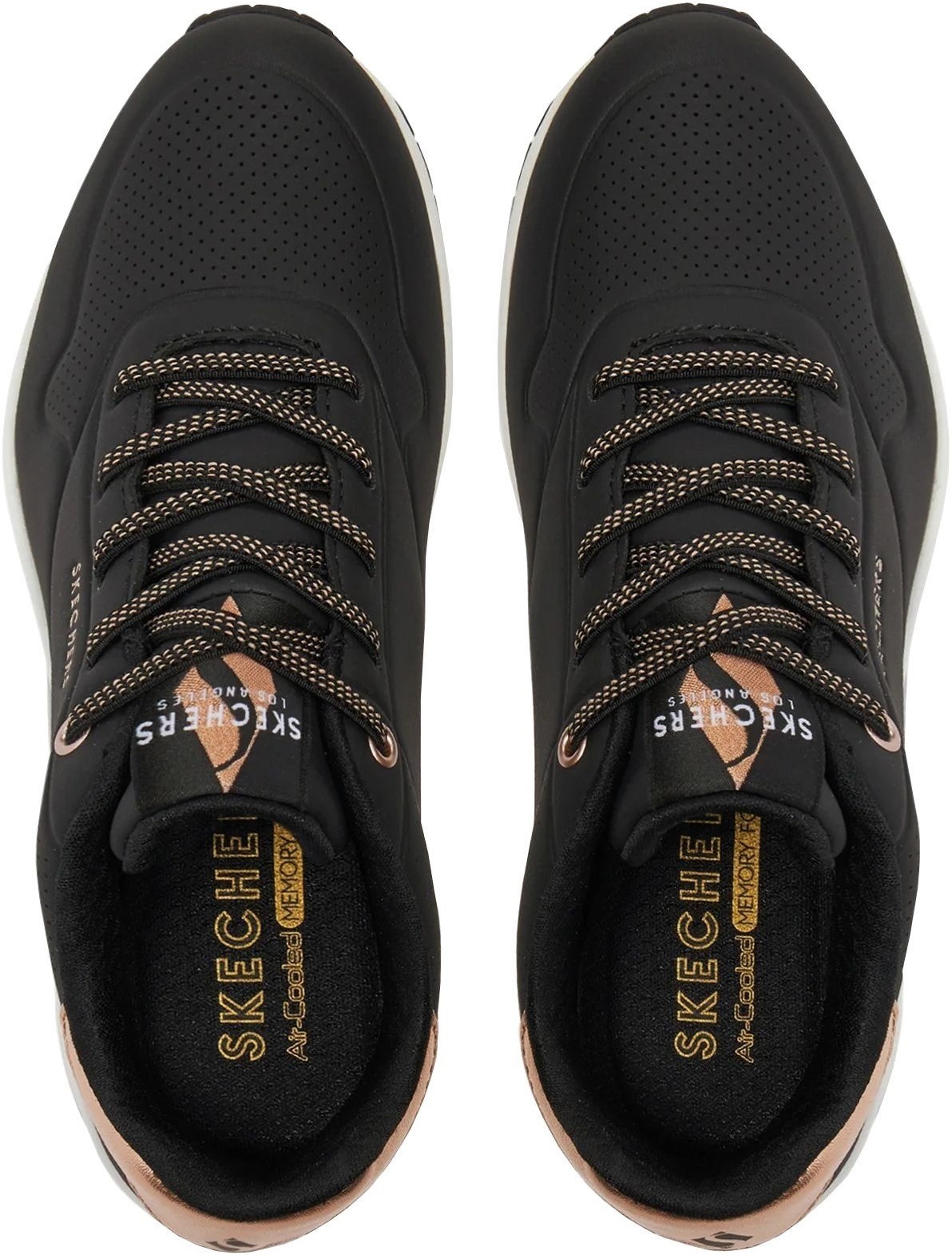 Кроссовки женские Skechers Uno - Shimmer Away 155196 BLK 36.5 (6.5 US) черные фото 