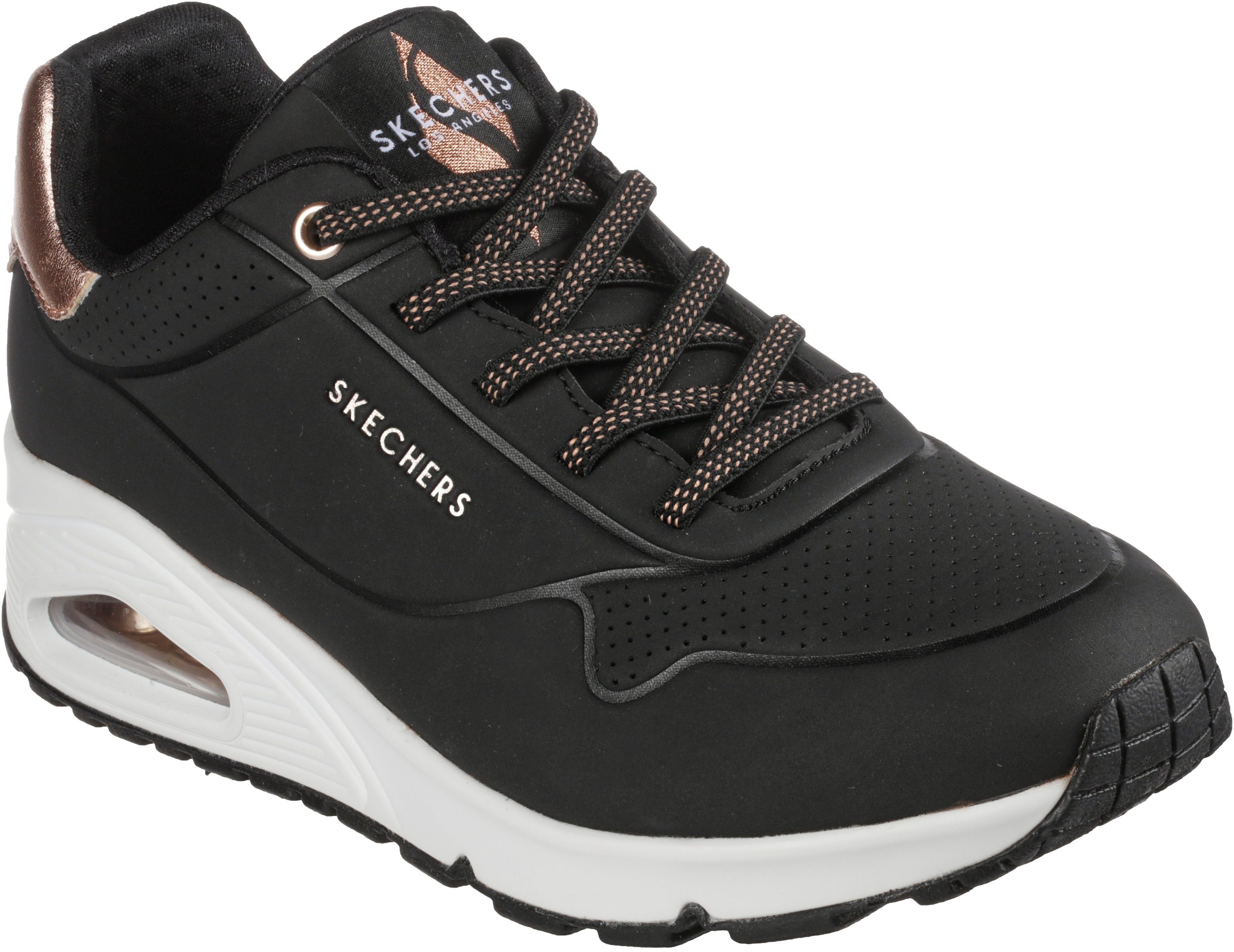 Кроссовки женские Skechers Uno - Shimmer Away 155196 BLK 36.5 (6.5 US) черные фото 