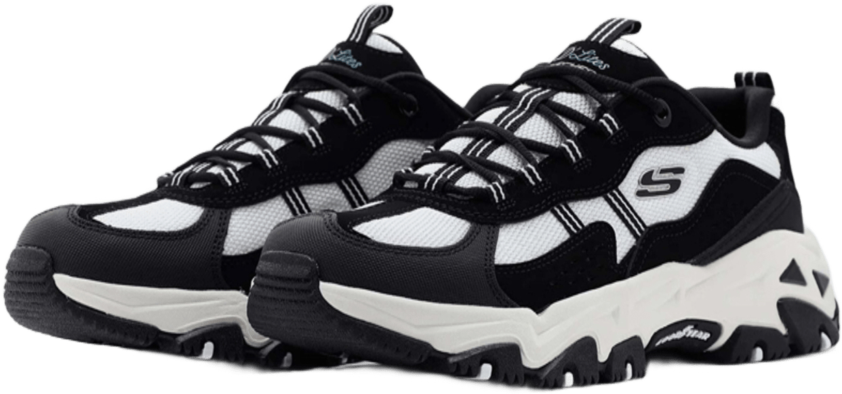 Кросівки жіночі Skechers D'lites Hiker 180128 BKW 40 (10 US) білі/чорніфото4