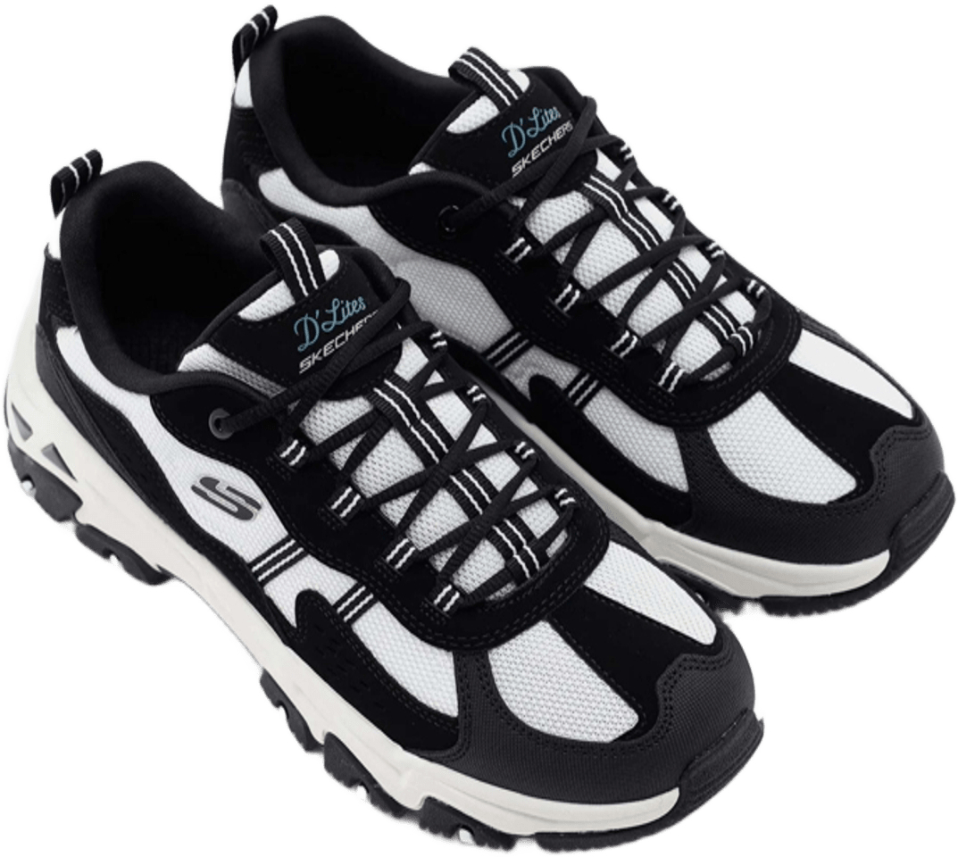 Кросівки жіночі Skechers D'lites Hiker 180128 BKW 40 (10 US) білі/чорніфото5