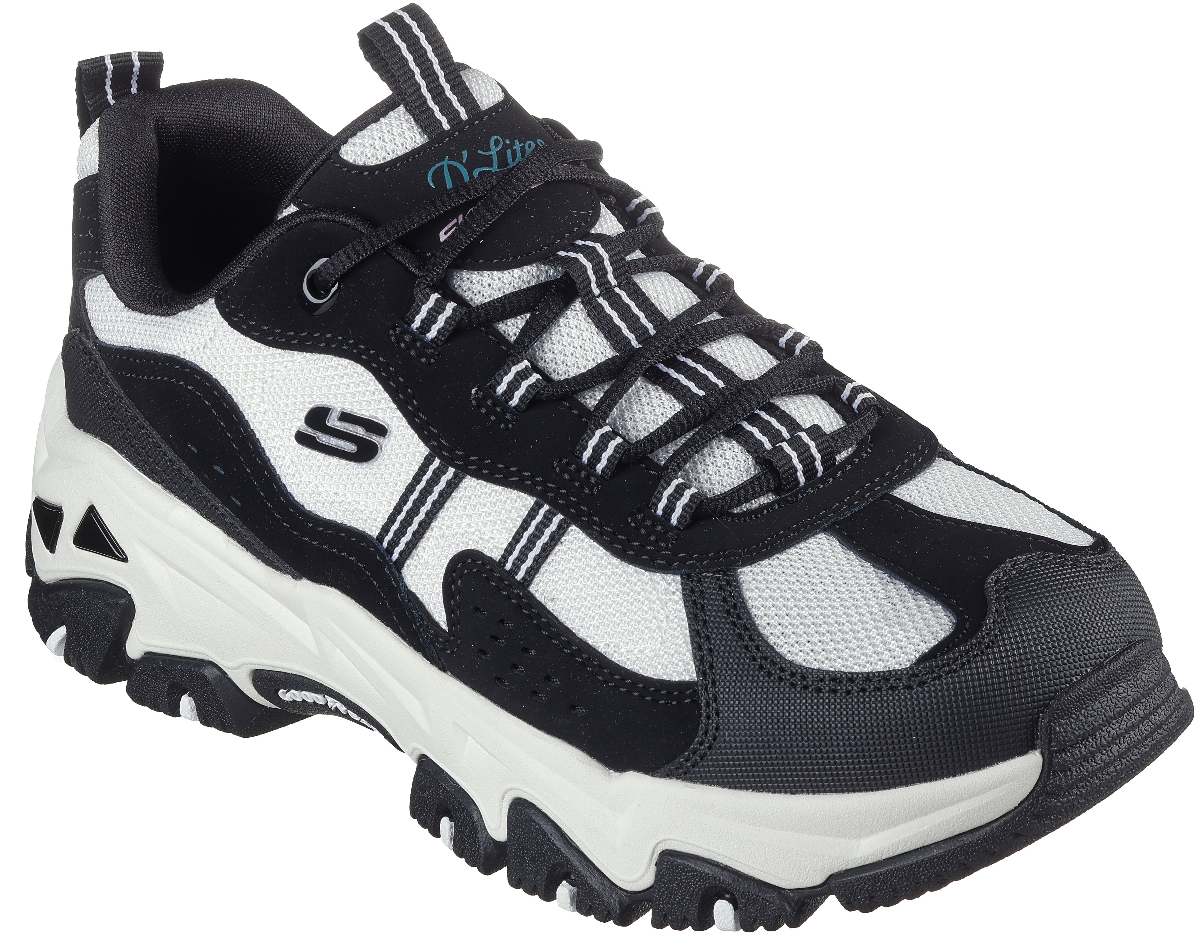 Кросівки жіночі Skechers D'lites Hiker 180128 BKW 40 (10 US) білі/чорніфото3