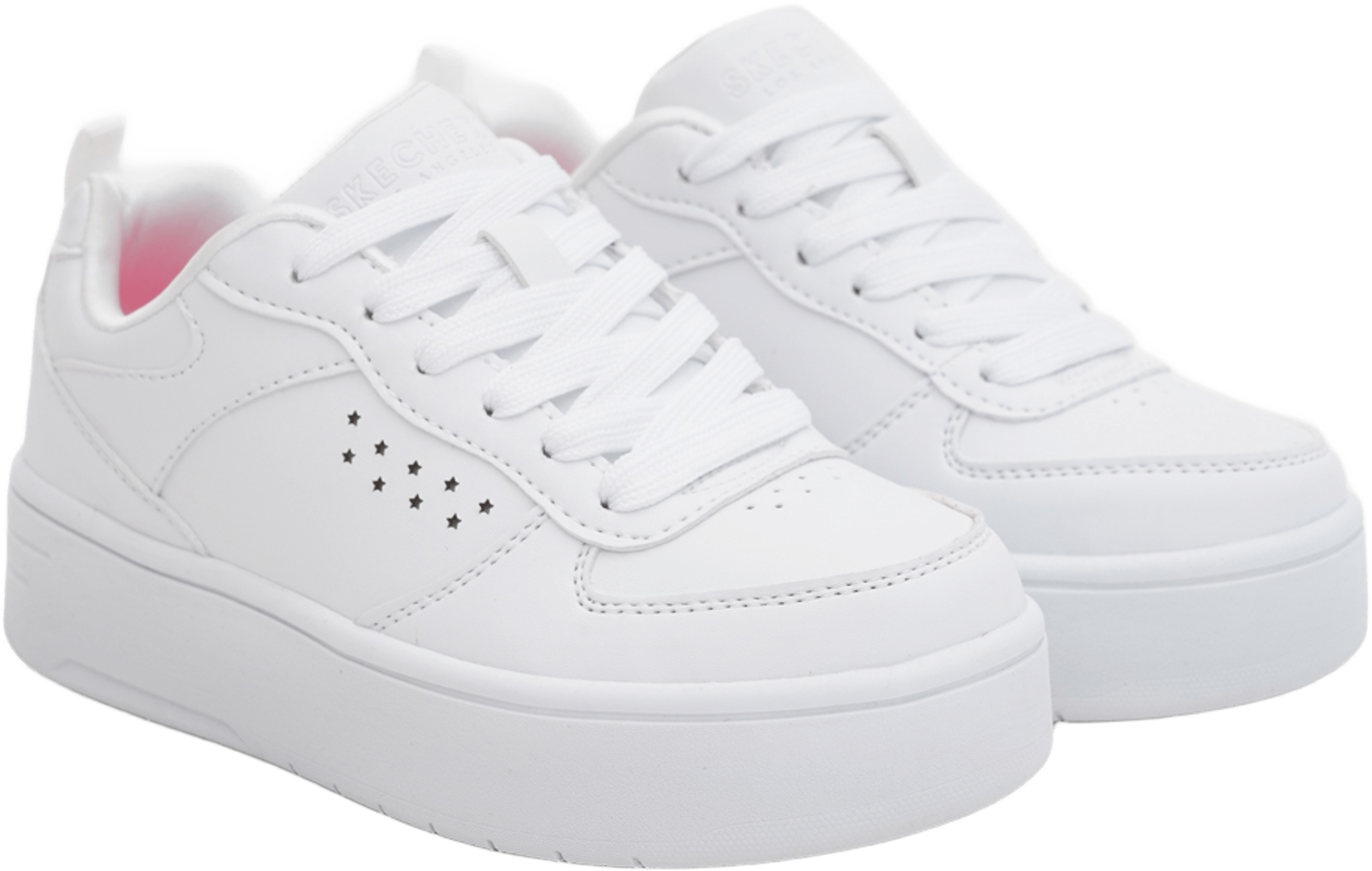 Кеды низкие для девочек Skechers Court High 310197L WHT 33 (1.5 US) белые фото 4