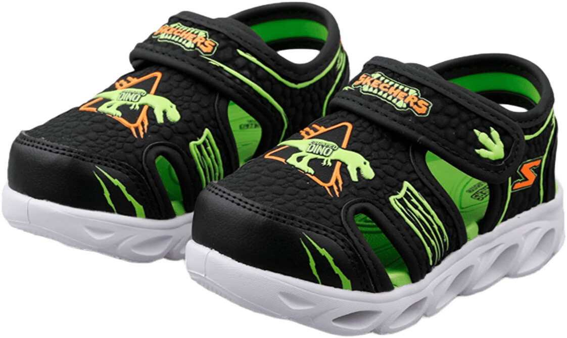 Сандали для мальчиков Skechers S-Lights: Hypno-Flash - Hydro-Fun 400612N BKLM 26 (10 US) черные фото 5