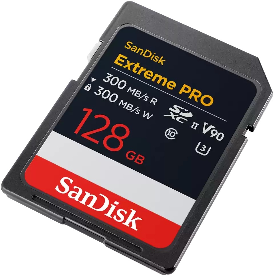 Карта пам'яті SanDisk SD 128GB C10 UHS-II U3 R300/W300MB/s Extreme Pro V90 (SDSDXDM-128G-GN4IN)фото