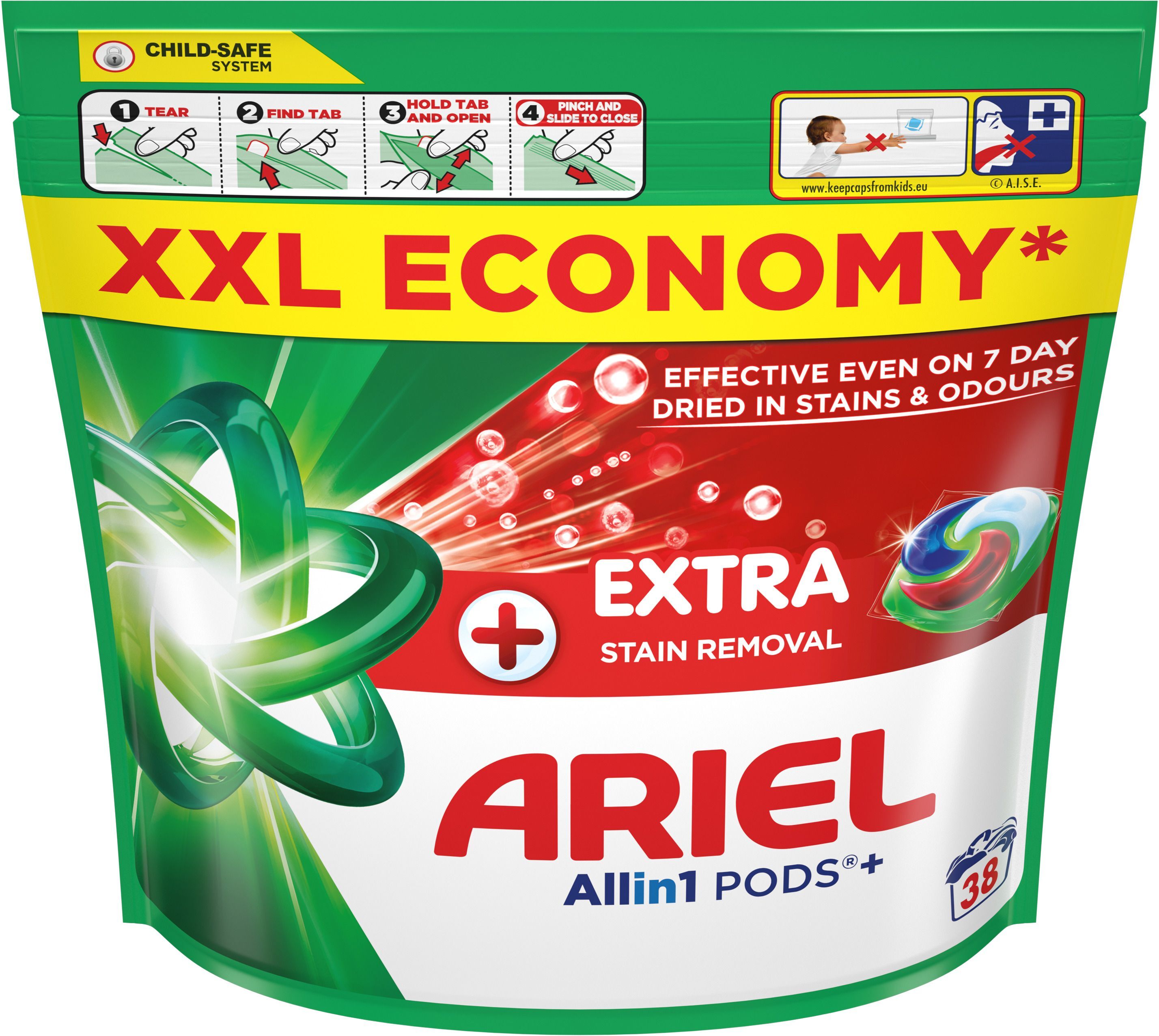 Капсули для прання Ariel Pods+ All-in-1 Extra Stain Removal 38 штфото2