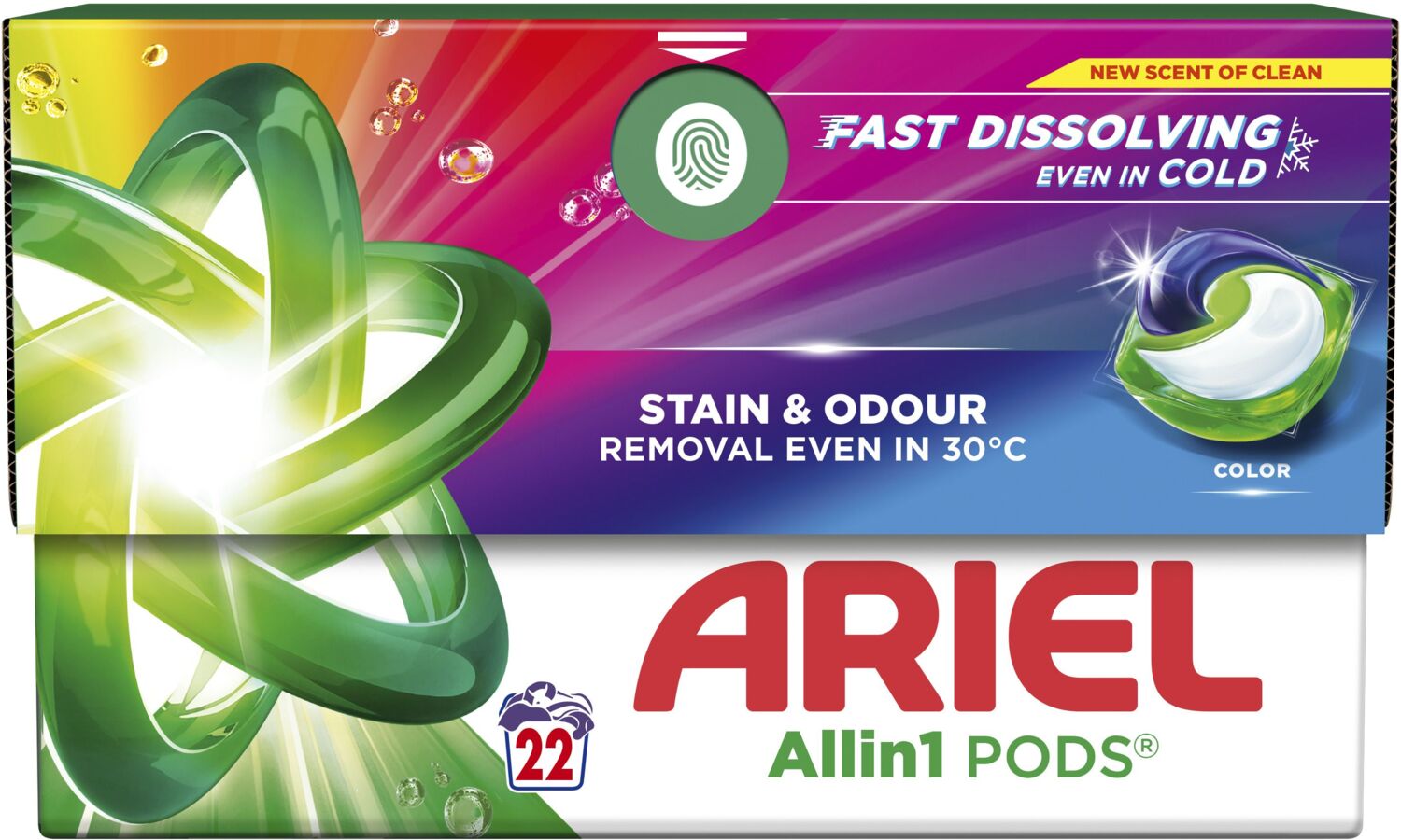 Капсулы для стирки Ariel Pods Color All-in-1 Clean&Fresh 22 шт фото