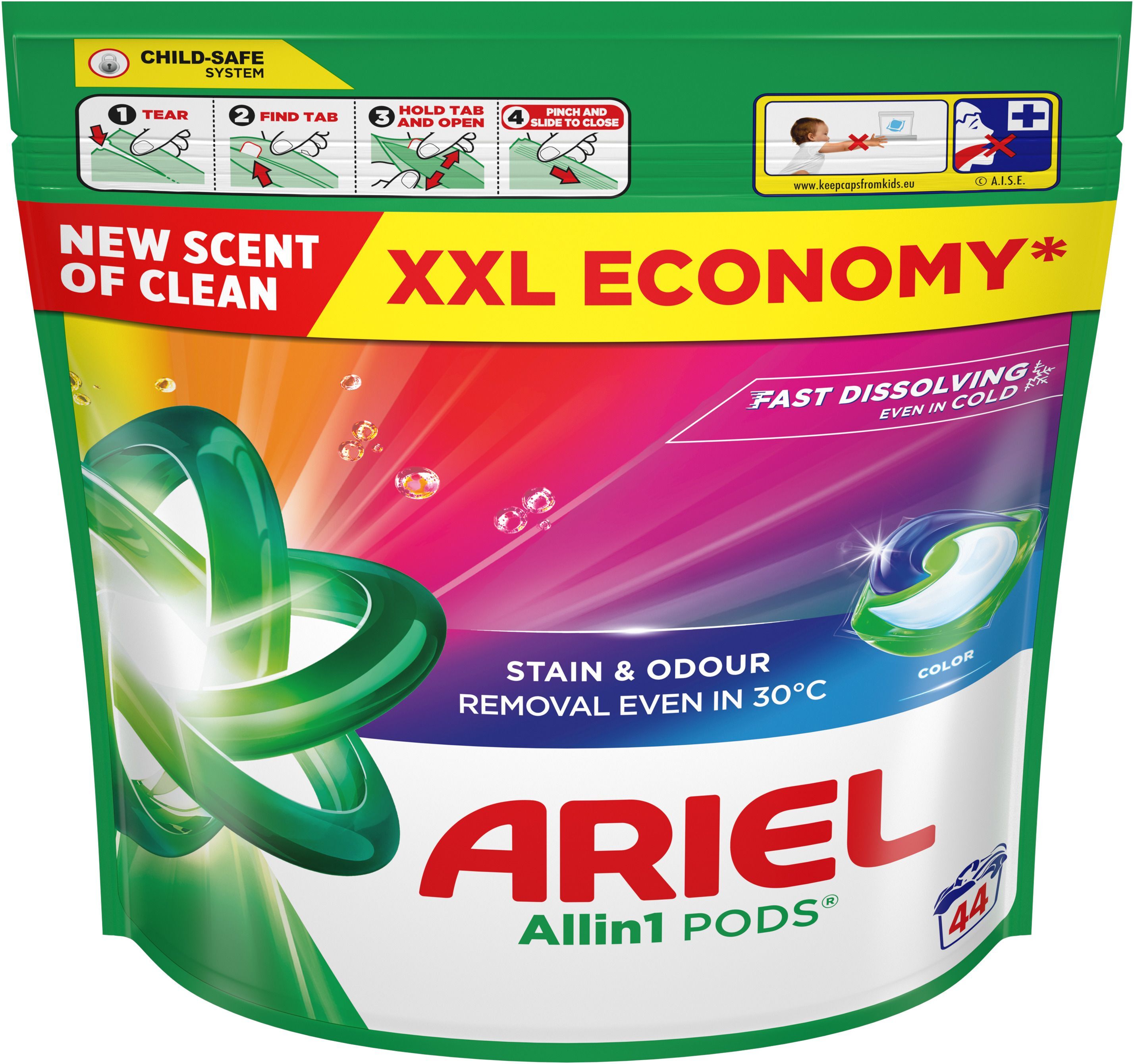 Капсули для прання Ariel Pods Color All-in-1 Clean&Fresh 44 штфото2