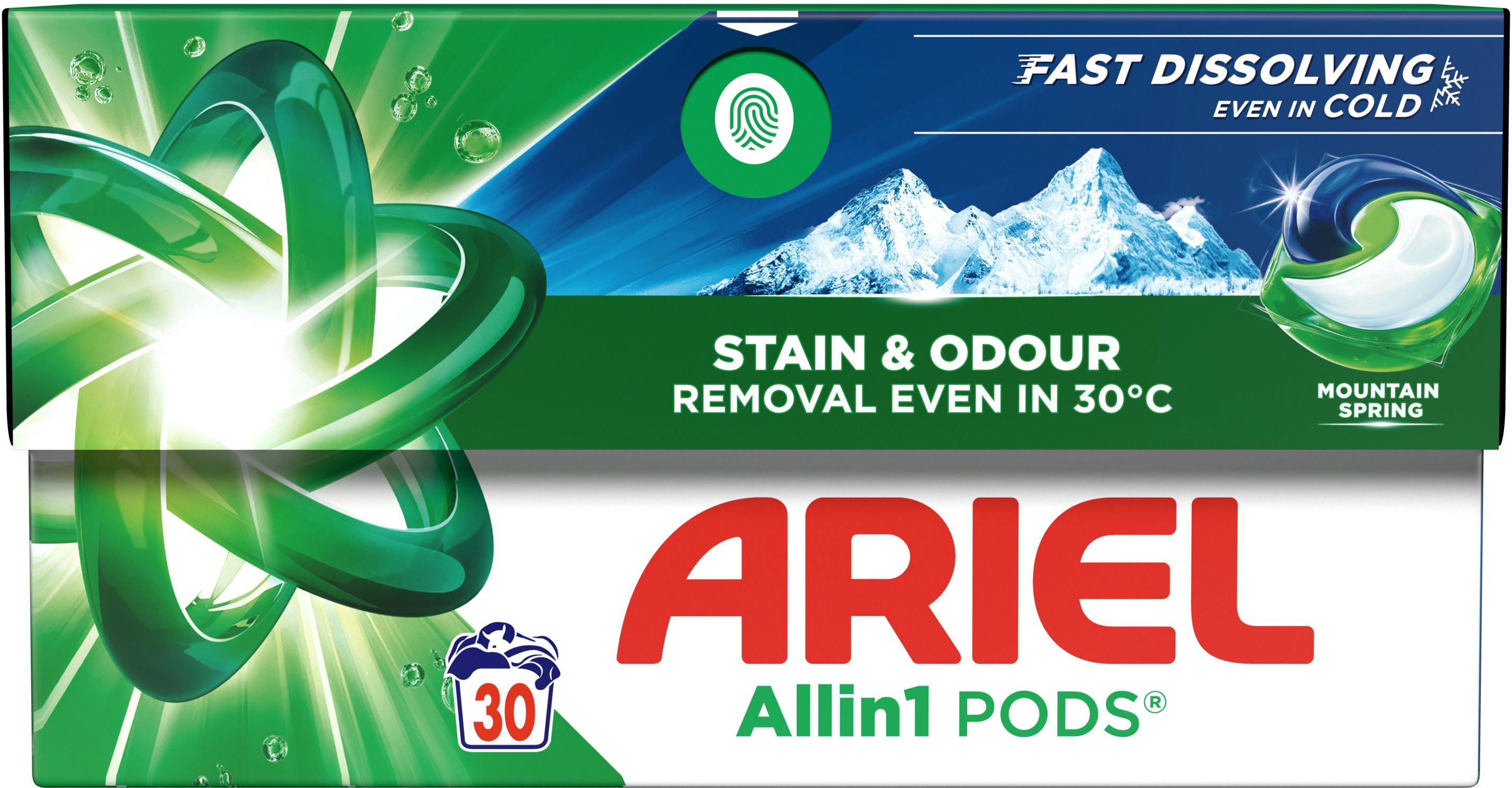 Капсули для прання Ariel Pods All-in-1 Гірське джерело 30 штфото2