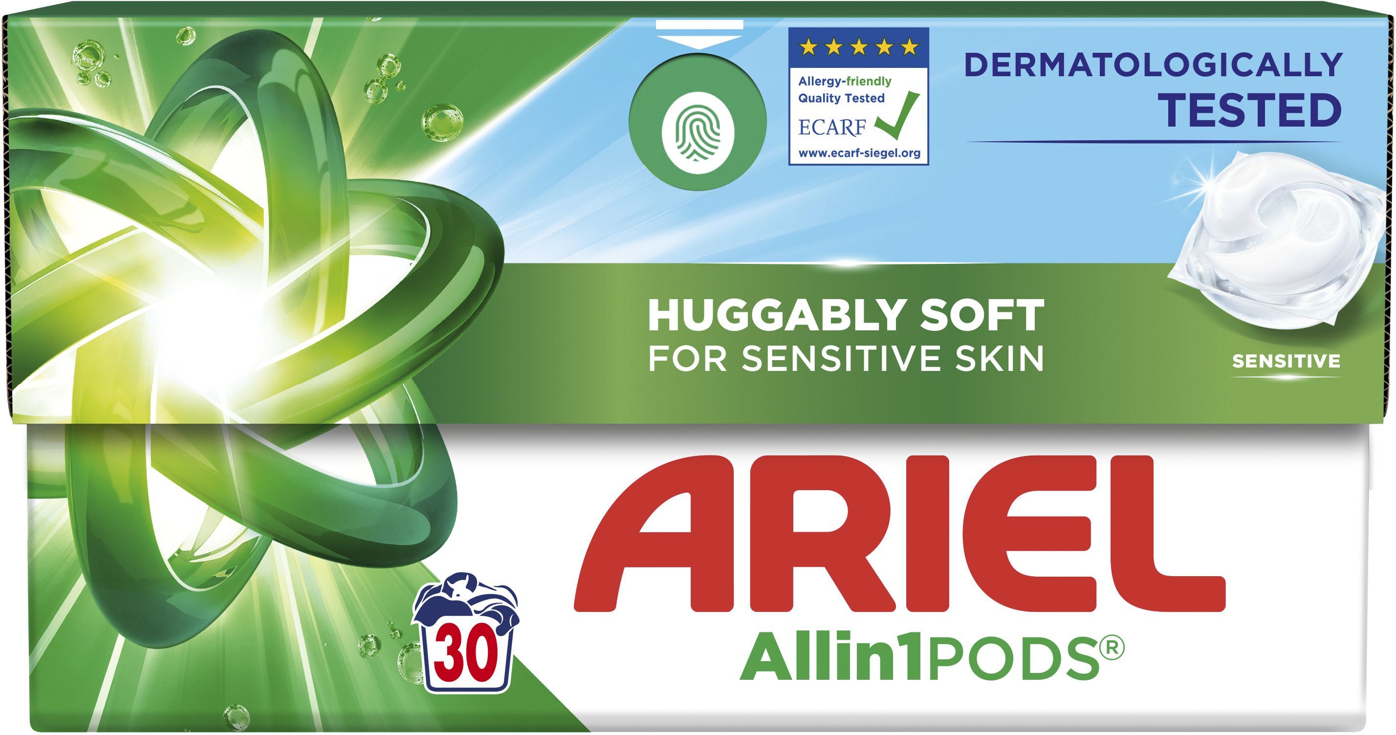 Капсули для прання Ariel Pods All-in-1 Sensitive Skin 30 штфото2