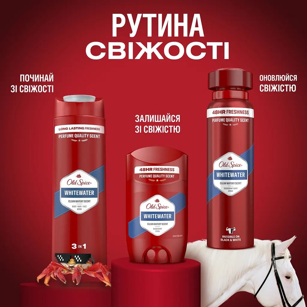 Гель для душу Old Spice та шампунь 2-в-1 Whitewater 400млфото10