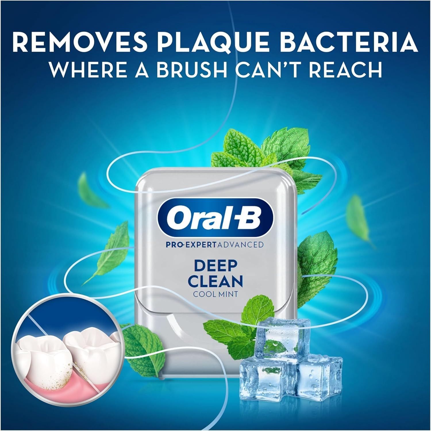 Зубна нитка Oral-B Pro-Expert AdvancedDeepClean глибоке очищення прохолодна м'ята вощена 25мфото3