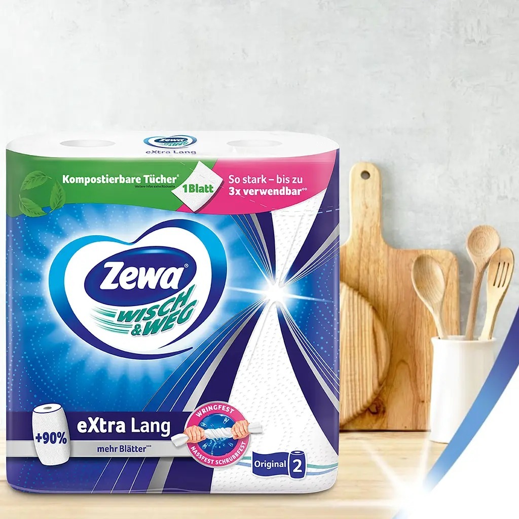 Кухонные полотенца Zewa Wisch&Weg Original 2шт фото 7