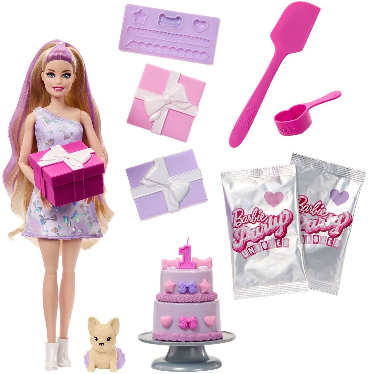 Лялька Barbie Вечірка-сюрприз у лілових тонах (JFG70)фото