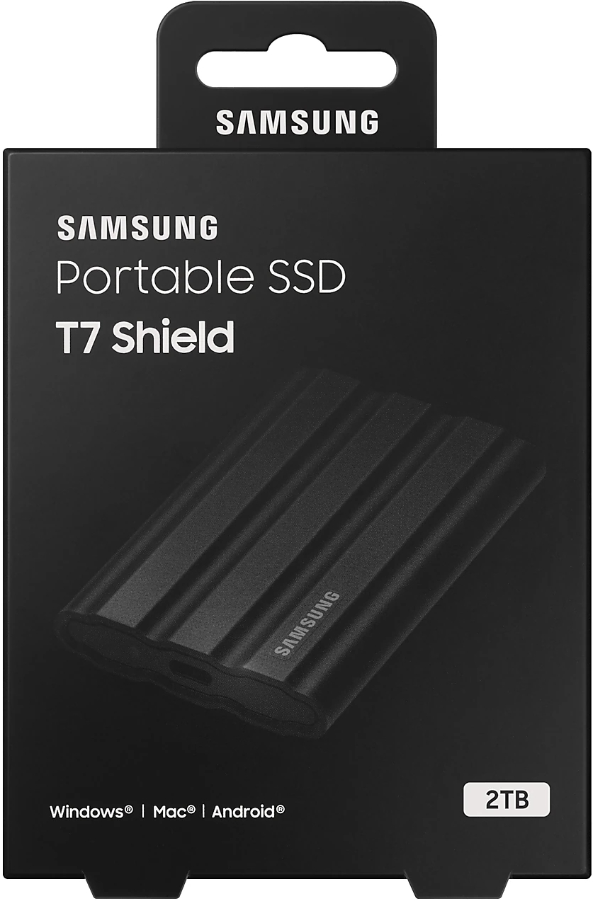 Портативный SSD Samsung 2TB USB 3.2 Gen 2 Type-C T7 Shield (MU-PE2T0S/WW) фото 