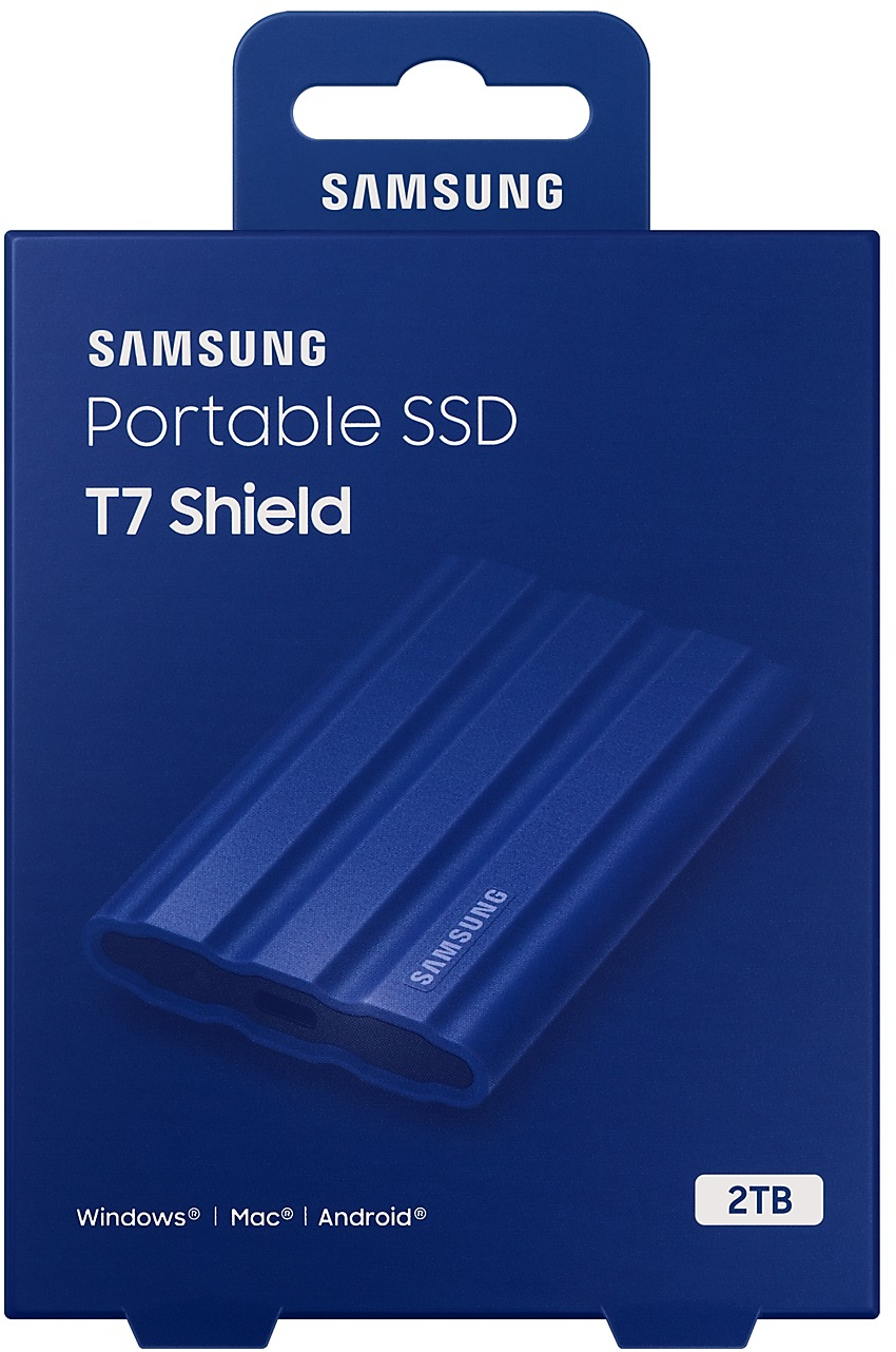 Портативний SSD Samsung 2TB USB 3.2 Gen 2 Type-C T7 Shield (MU-PE2T0R/WW)фото