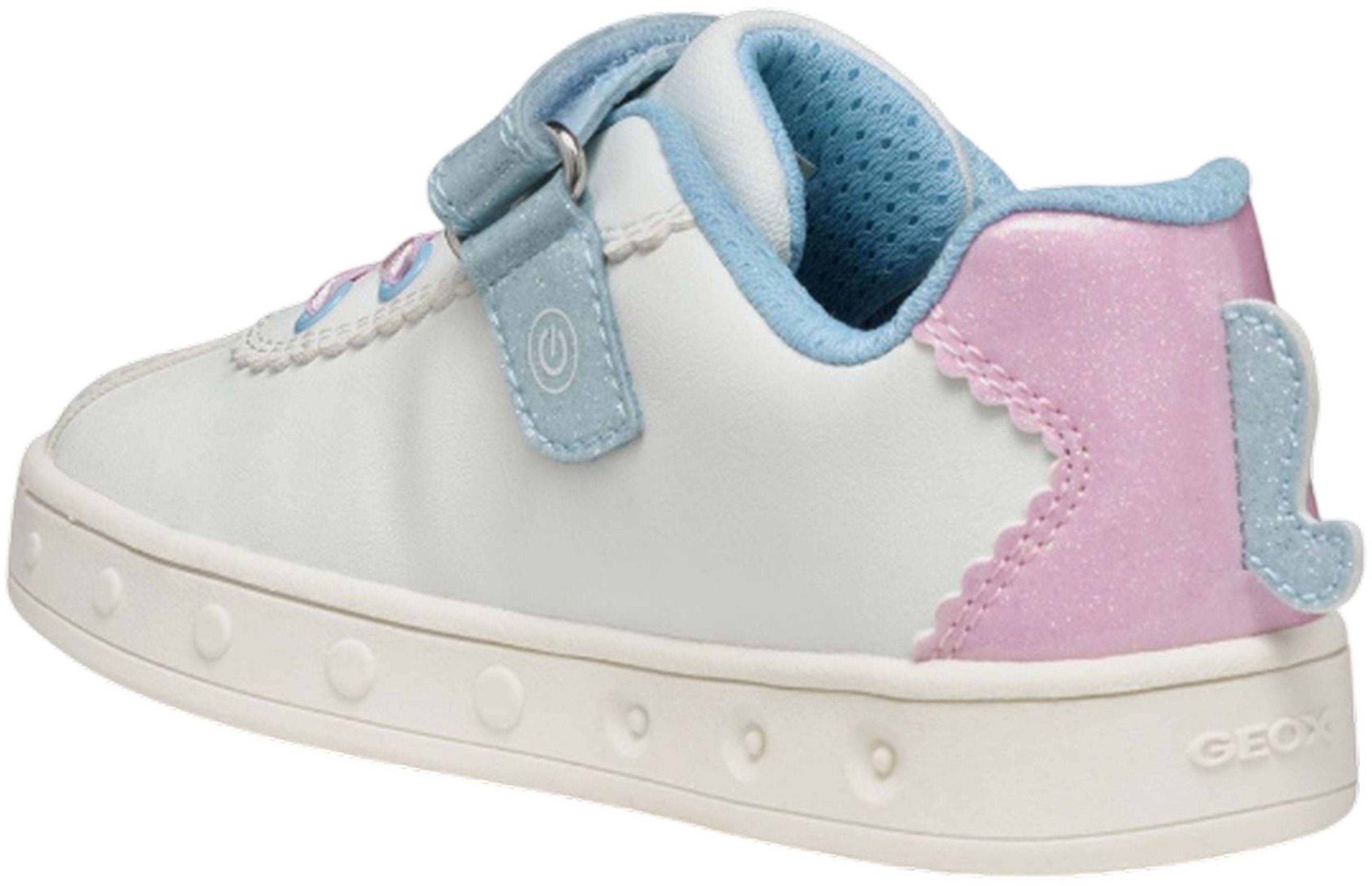 Кеды низкие для девочек Geox Skylin J558WA-0BCKC-C0406 30 белые/розовые фото 2