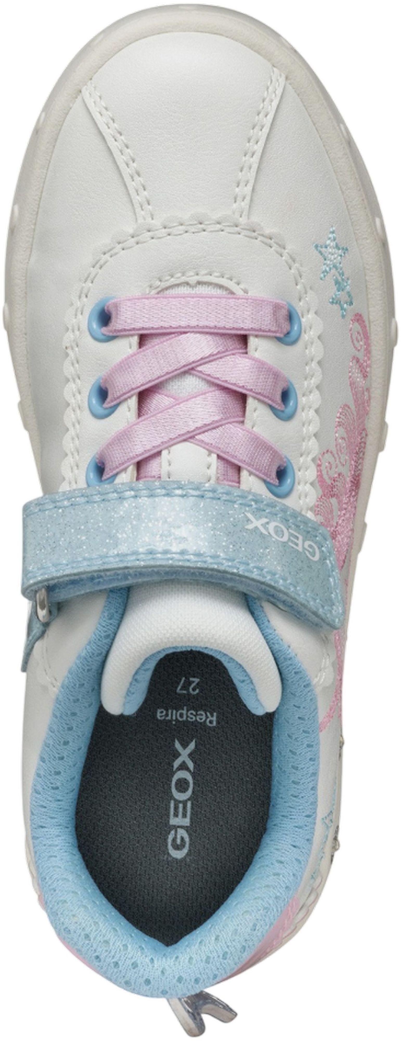 Кеды низкие для девочек Geox Skylin J558WA-0BCKC-C0406 30 белые/розовые фото 6