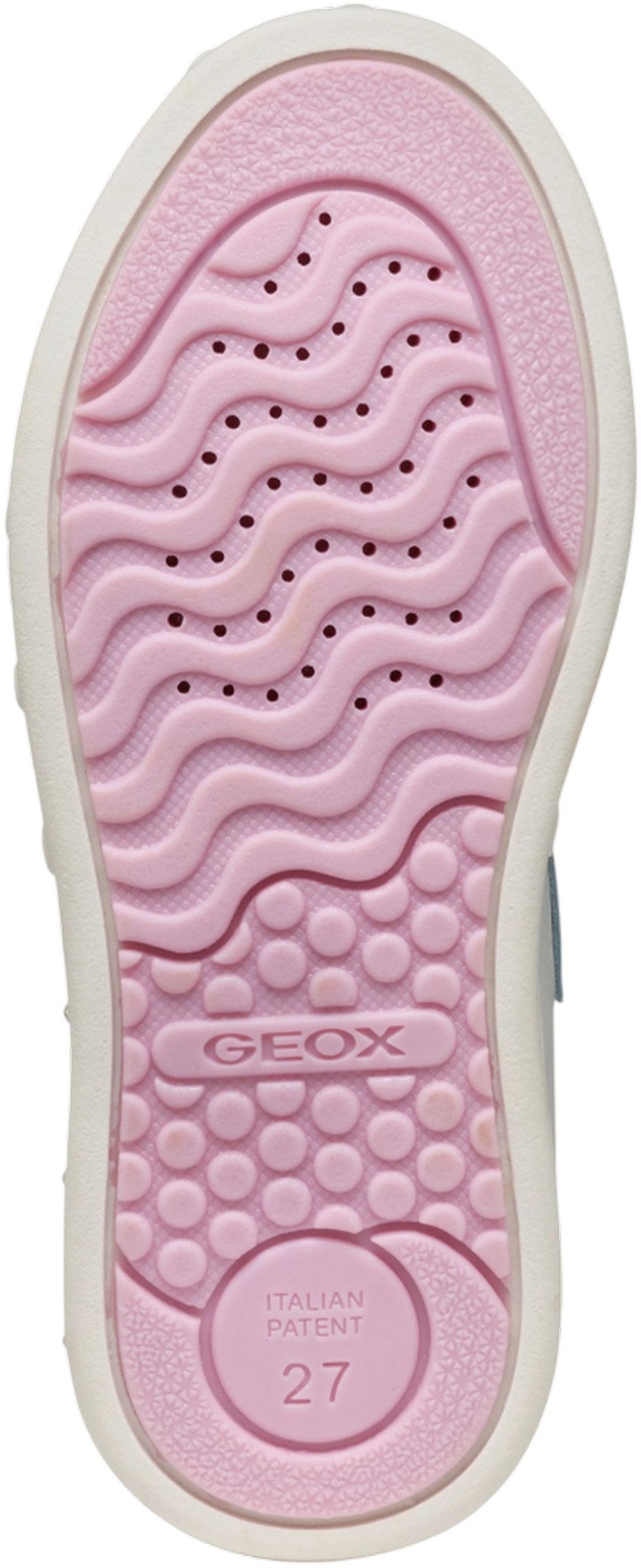 Кеды низкие для девочек Geox Skylin J558WA-0BCKC-C0406 30 белые/розовые фото 7