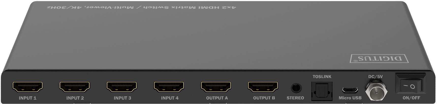 Переключатель DIGITUS 4x2 HDMI Matrix Switch / Multi-Viewer, 4K/30Hz (DS-55345) фото 3