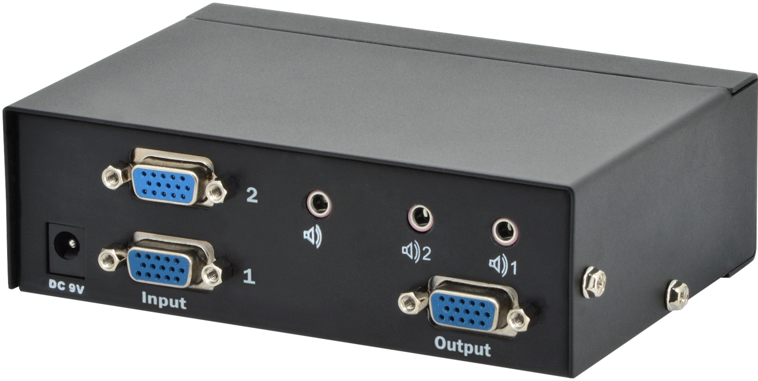 Переключатель DIGITUS VGA, DC9V, 300мА, 1080pITUS VGA Full HD 2х1 (DS-44100-1) фото