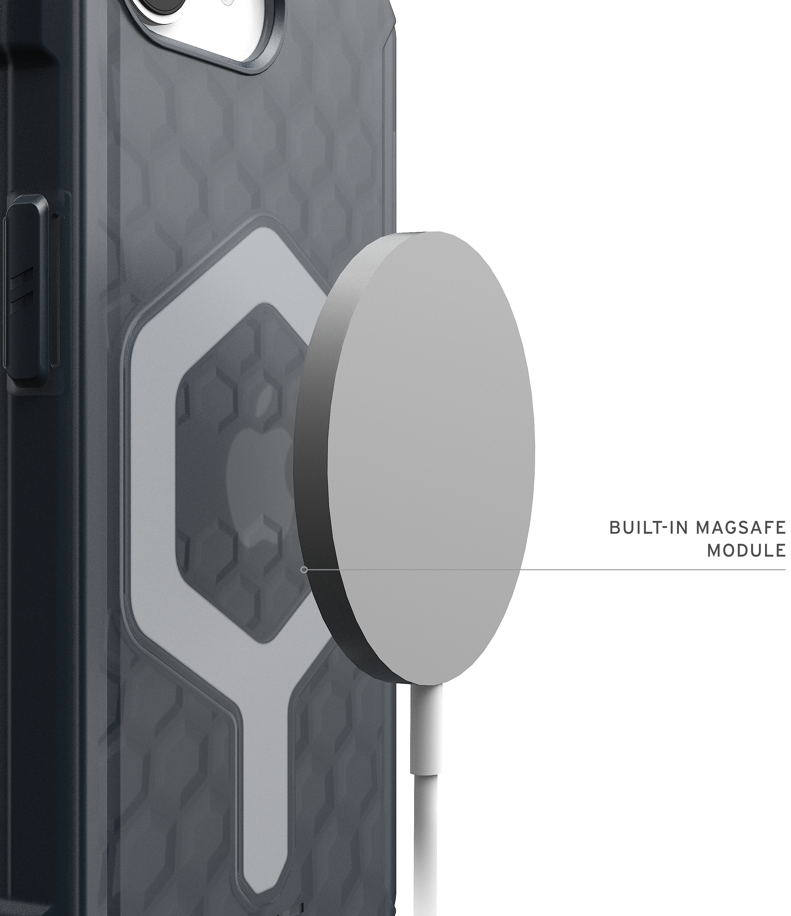 Чохол UAG для iPhone 16E, Essential Armor MagSafe, Ashфото8