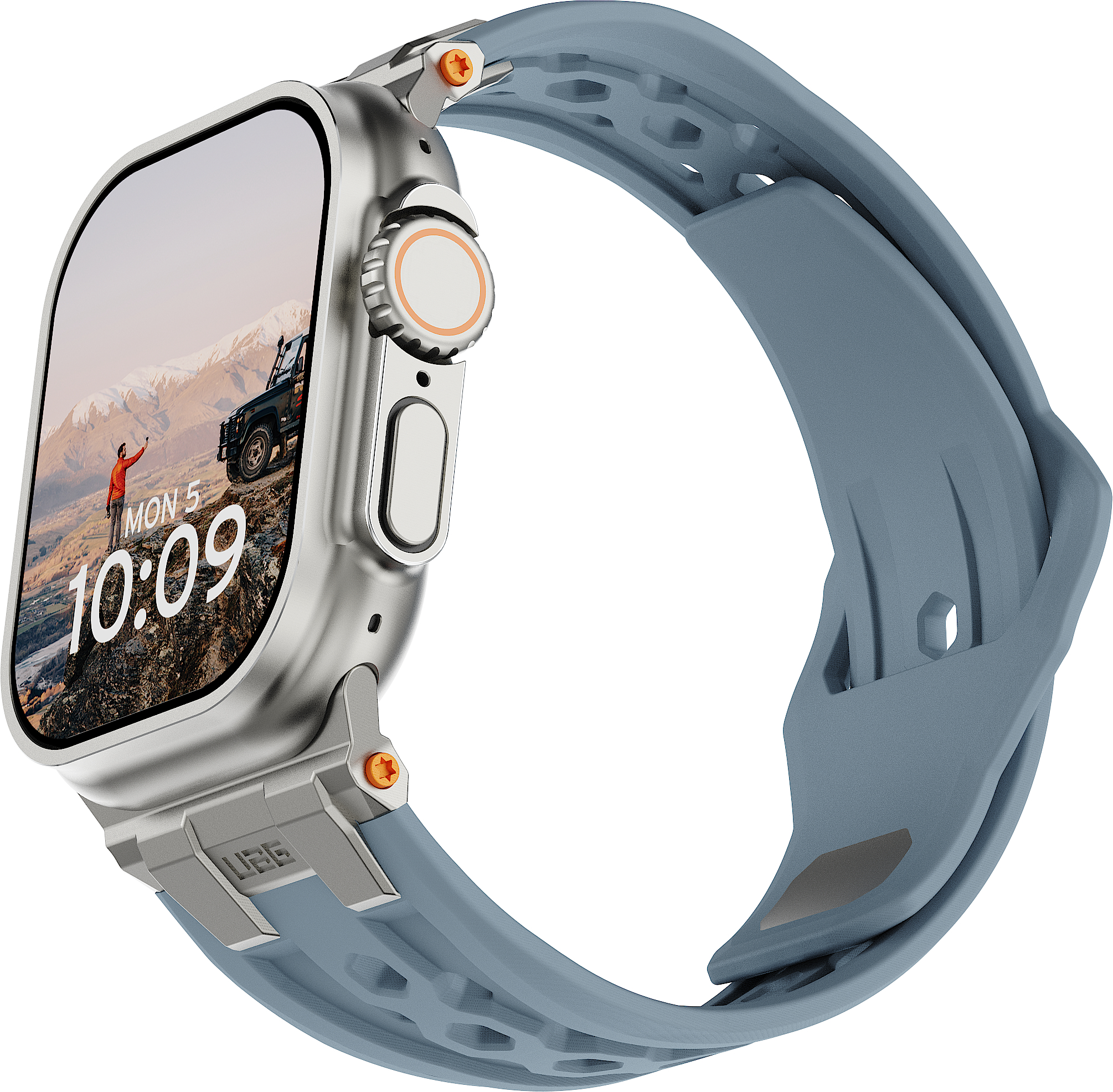 Ремінець UAG для Apple Watch Ultra 2/Ultra-49/46/45/44mm, Monarch, Cloud Blue/Titanium (194158114136)фото5