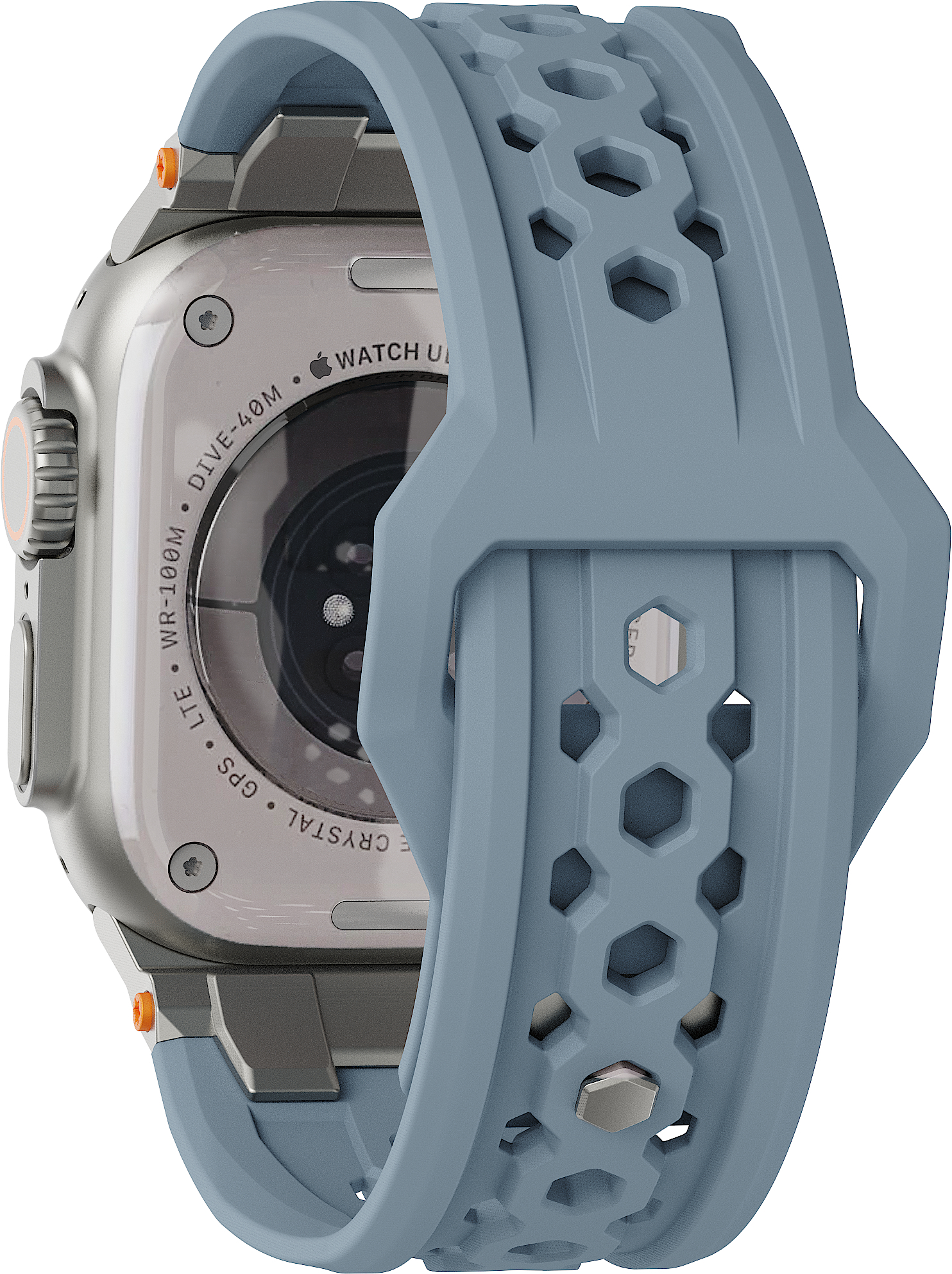 Ремінець UAG для Apple Watch Ultra 2/Ultra-49/46/45/44mm, Monarch, Cloud Blue/Titanium (194158114136)фото7