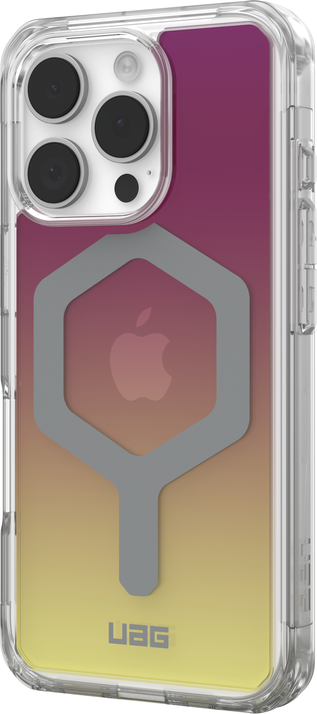 Чохол UAG для iPhone 16 Pro, Plyo Magsafe LE, Maroon/Yellow Ombreфото3