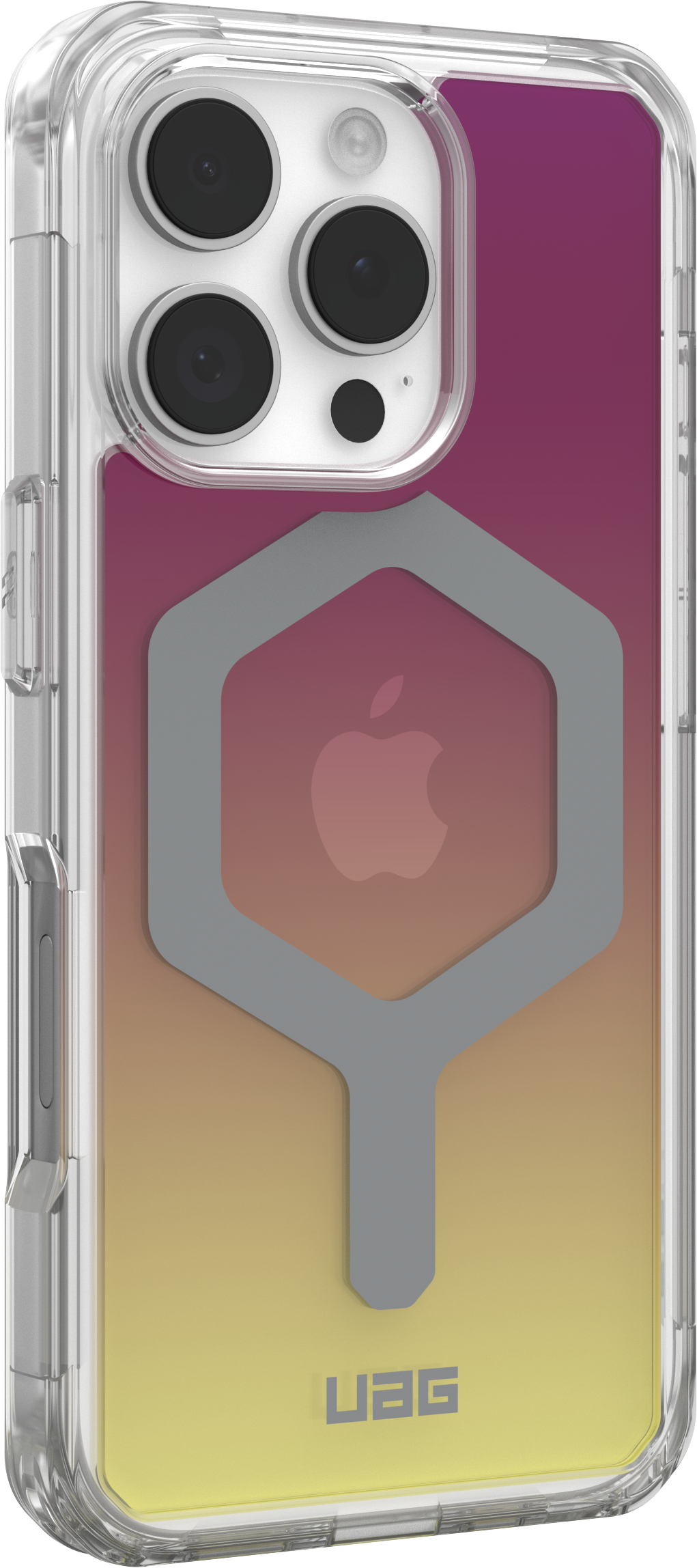 Чохол UAG для iPhone 16 Pro, Plyo Magsafe LE, Maroon/Yellow Ombreфото4