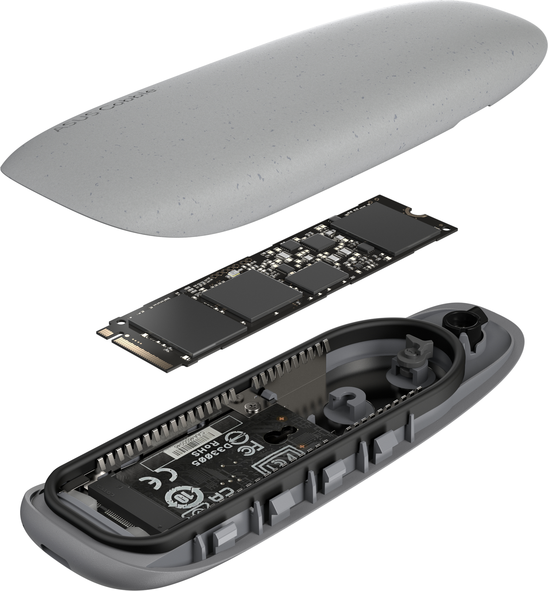 Портативний корпус ASUS для SSD COBBLE/GRAY/G/AS/ESD-A1A /GRAY/G/ PCIe NVMe M.2 2230/2242/2260/2280 USB Type-C 3.2 Gen 2 фото 14