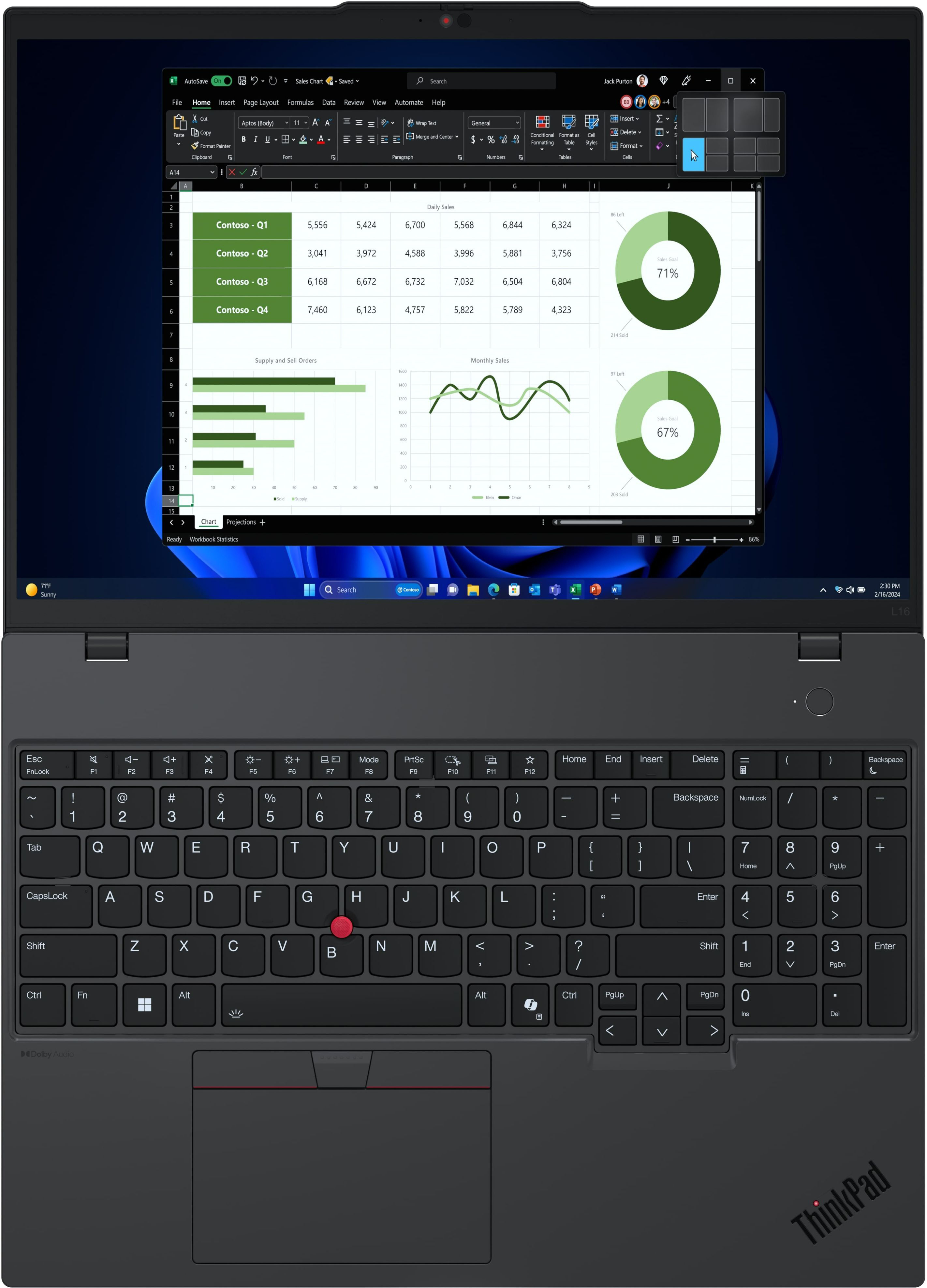 Ноутбук LENOVO ThinkPad L16 Gen 1 (21L4S7UG00) фото 13