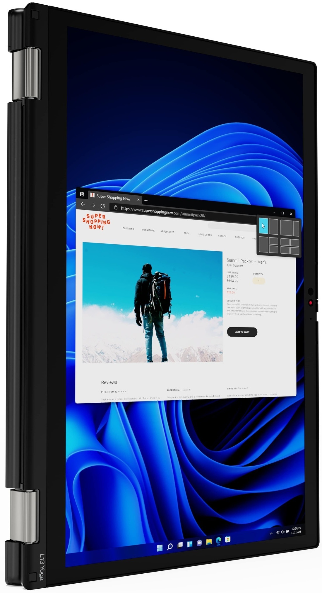 Ноутбук LENOVO ThinkPad L13 Yoga (21FSS0FT0K)фото7