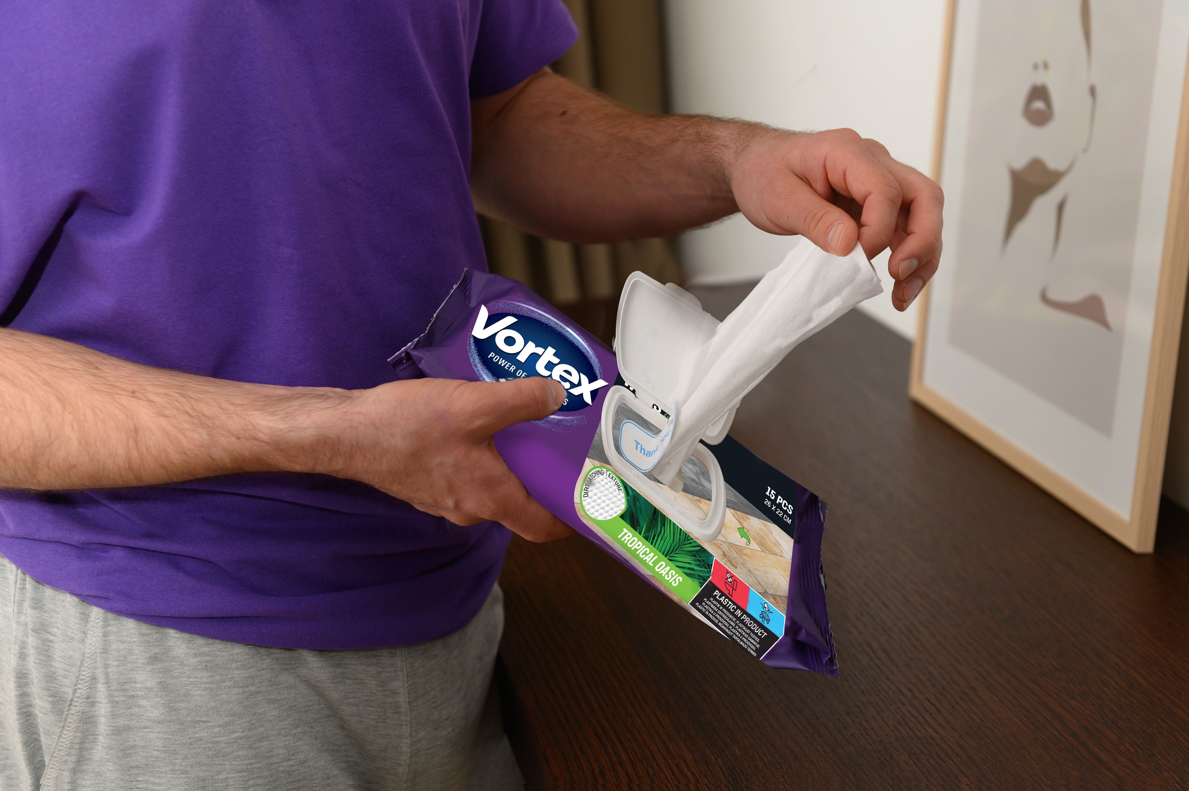 Салфетки влажные для пола Vortex Tropical Spa 15 шт фото 2