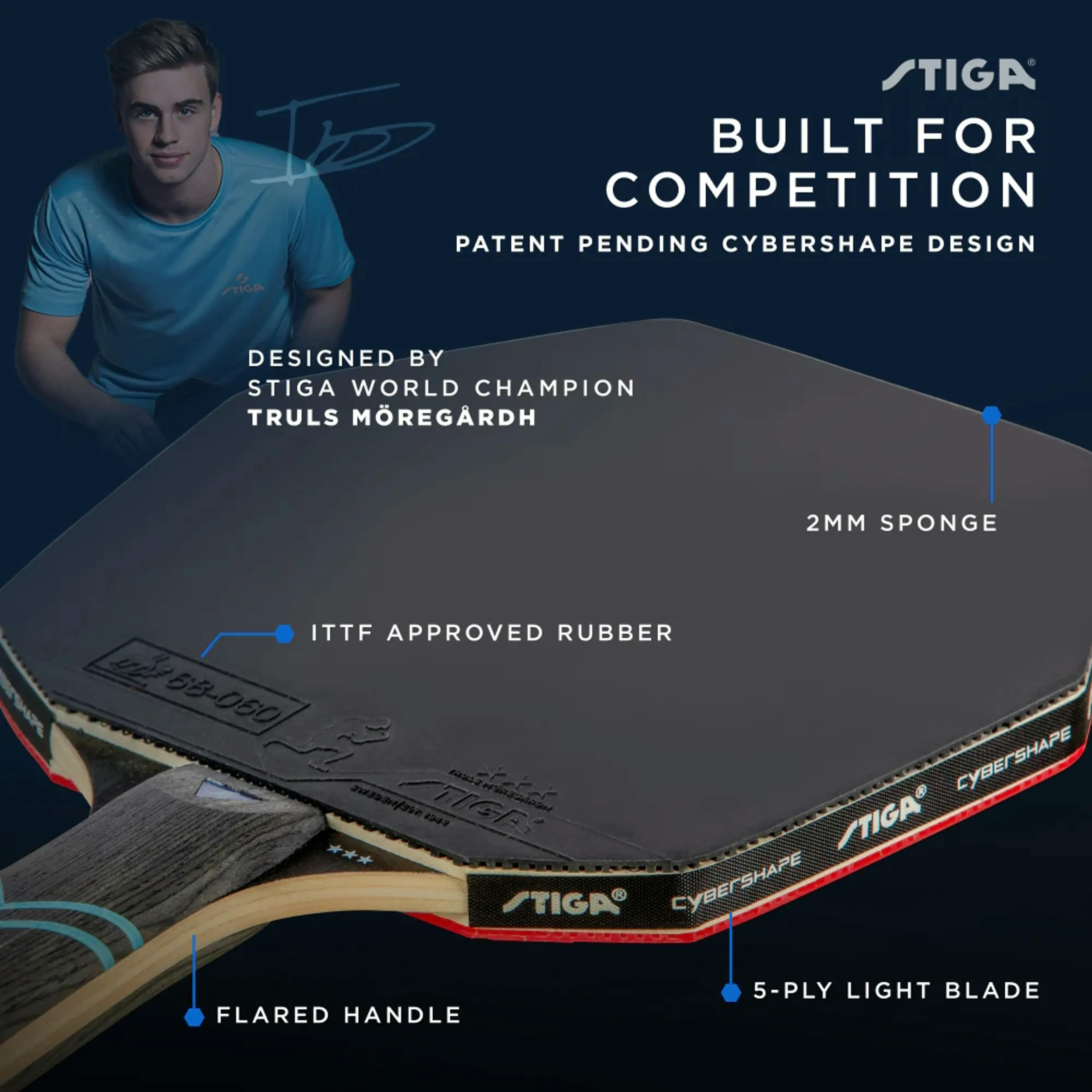 Ракетка для настільного тенісу Stiga Cybershape Future 3 Star FL (1213-0304-35)фото7