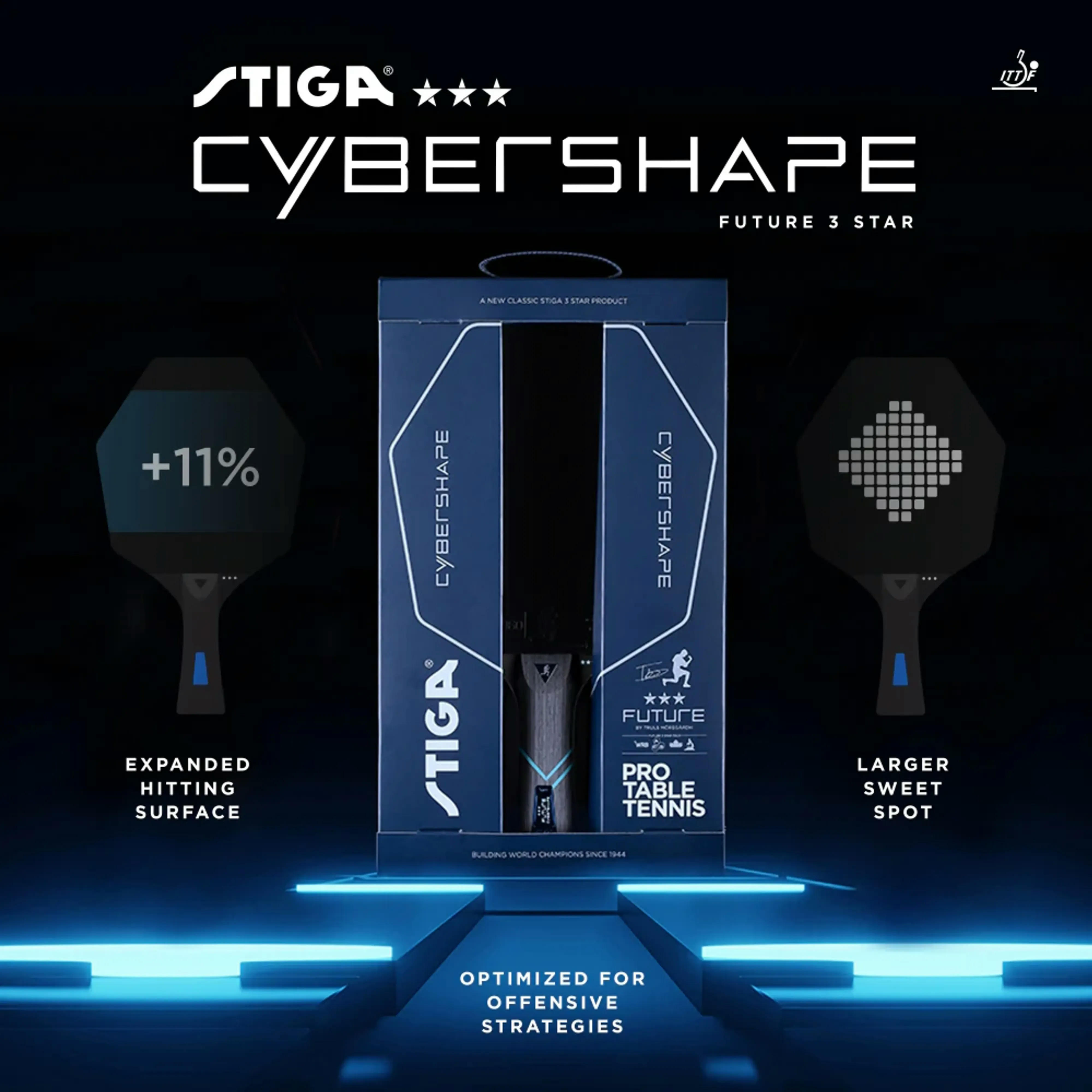 Ракетка для настільного тенісу Stiga Cybershape Future 3 Star FL (1213-0304-35)фото8