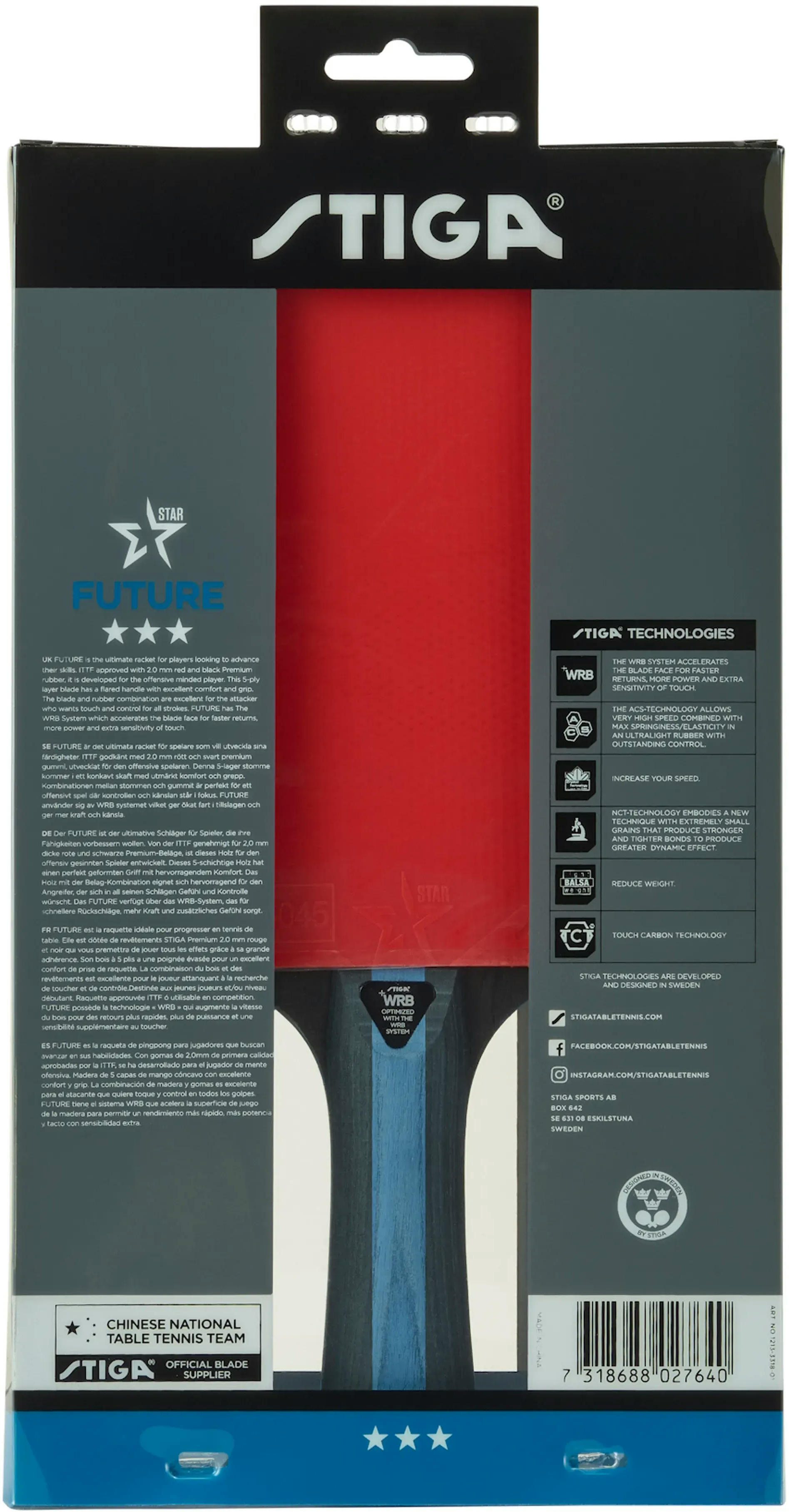 Ракетка для настільного тенісу Stiga Future 3 Star FL (1213-3318-01)фото3