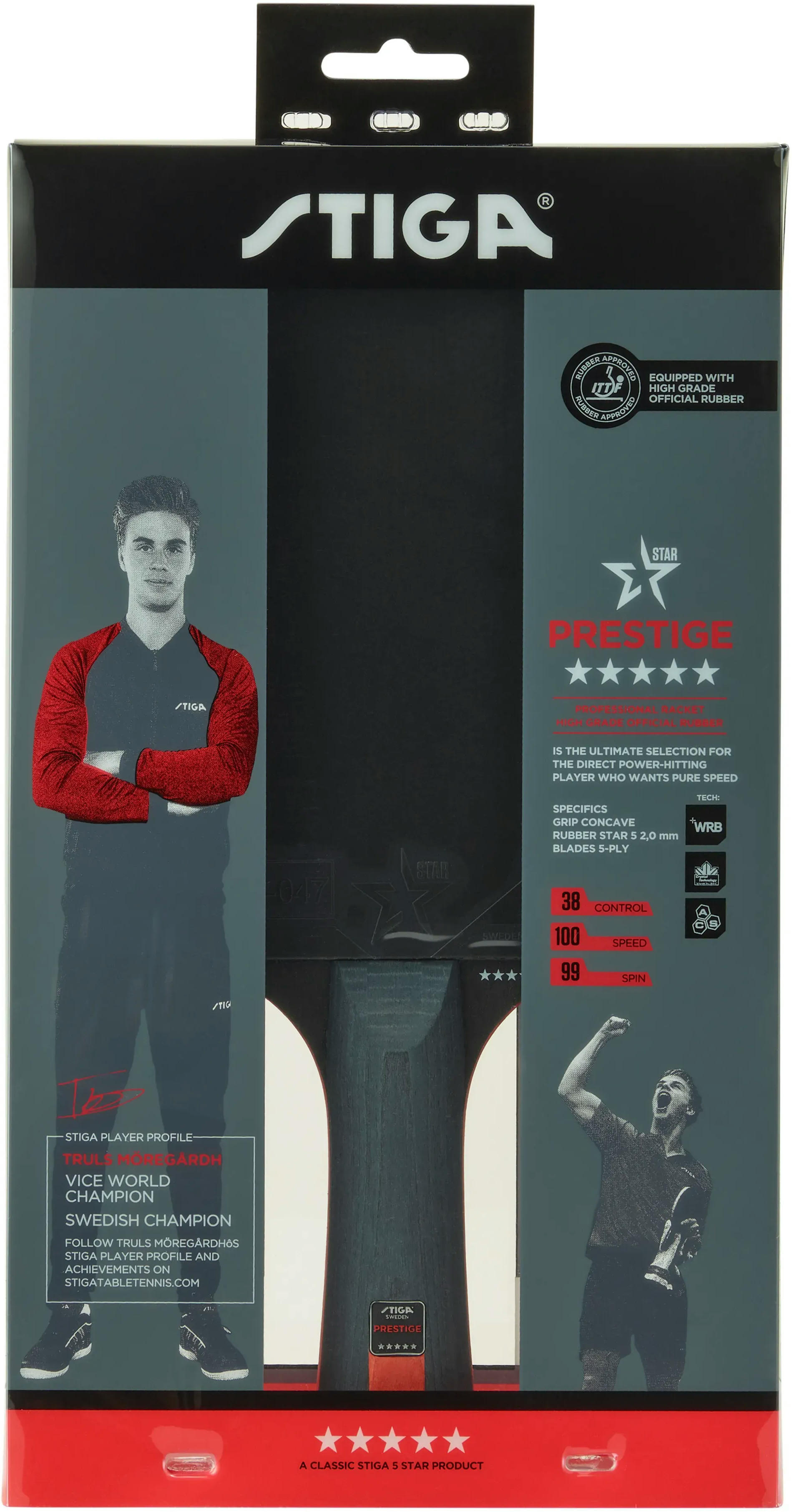 Ракетка для настольного тенниса Stiga Prestige 5 Star FL (1215-3118-01) фото 2