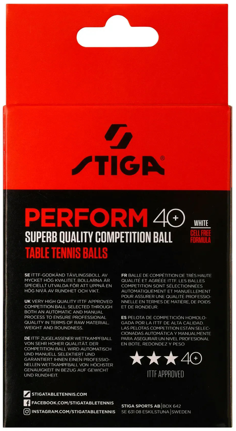 М'ячі для настільного тенісу Stiga Perform ABS 6шт (1113-2110-06)фото