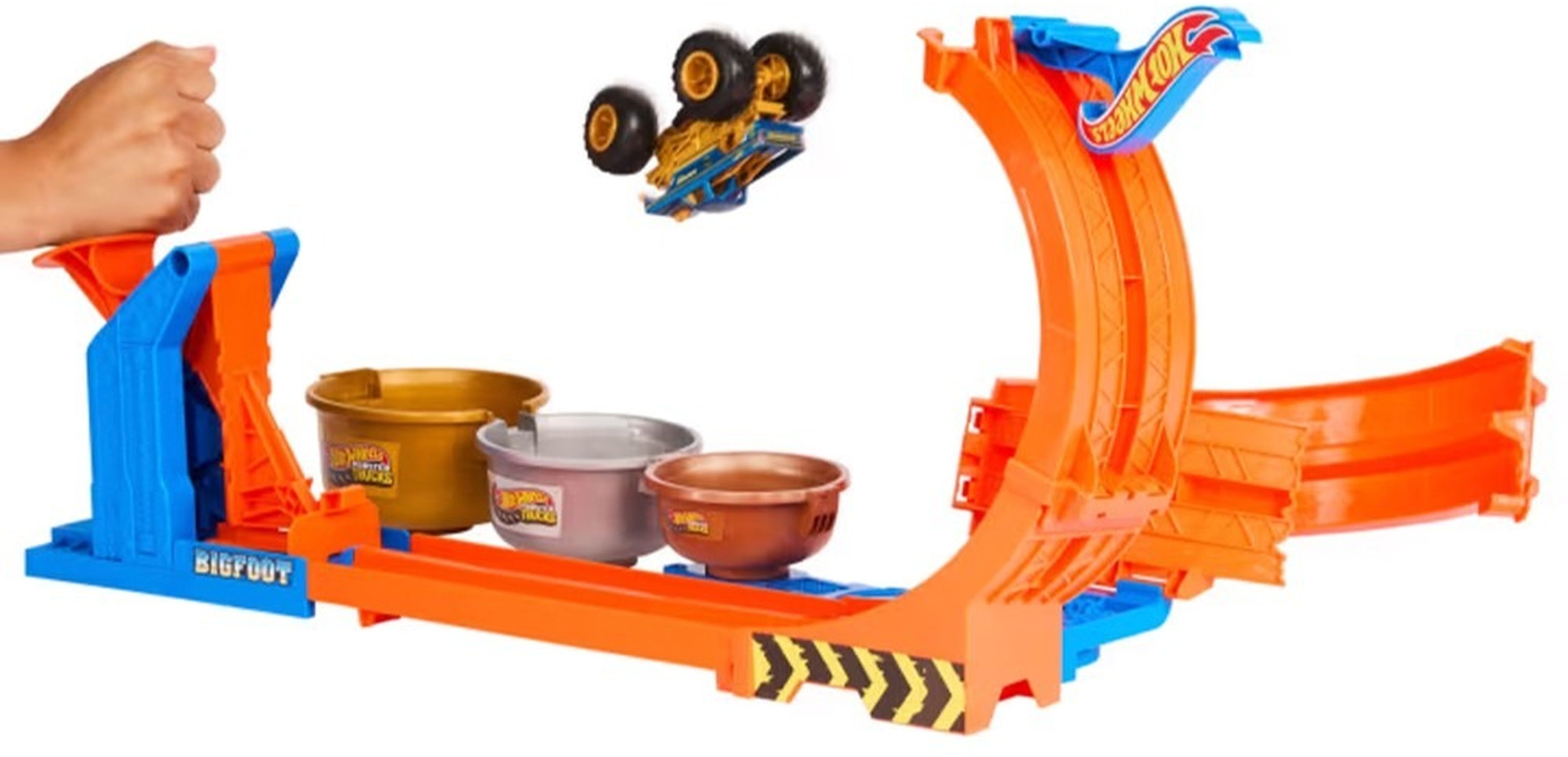 Ігровий набір Hot Wheels "Петлі та трюки" серії "Змагання за кубок" Monster Trucks (JBX64)фото5