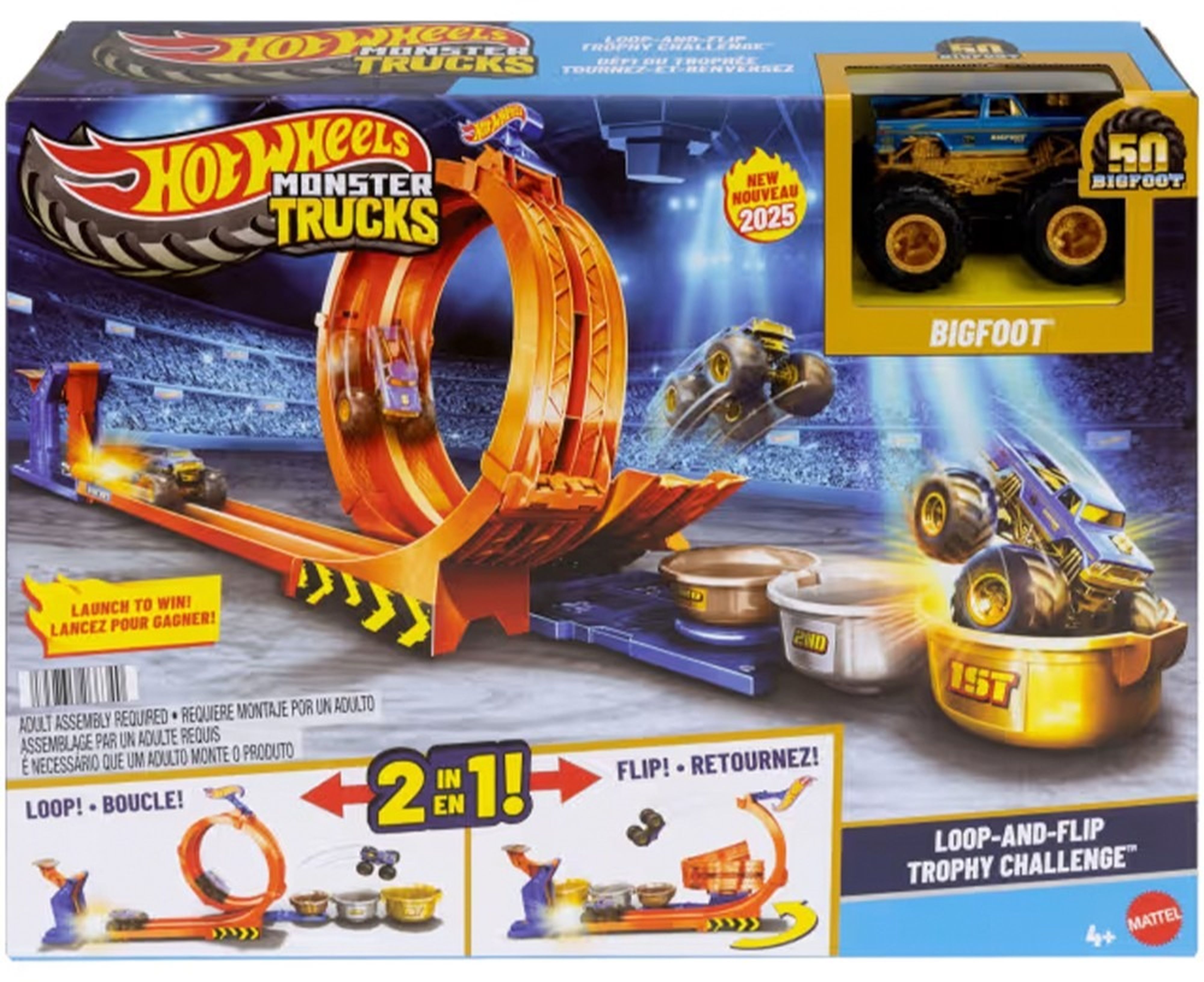 Ігровий набір Hot Wheels "Петлі та трюки" серії "Змагання за кубок" Monster Trucks (JBX64)фото6